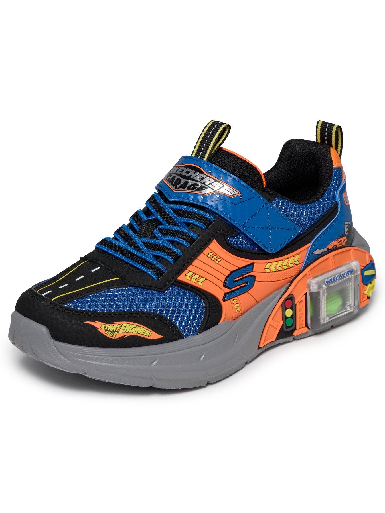 Image 6 of 7 of Skechers Kids Skechers Garage Trainer - Blue/orange