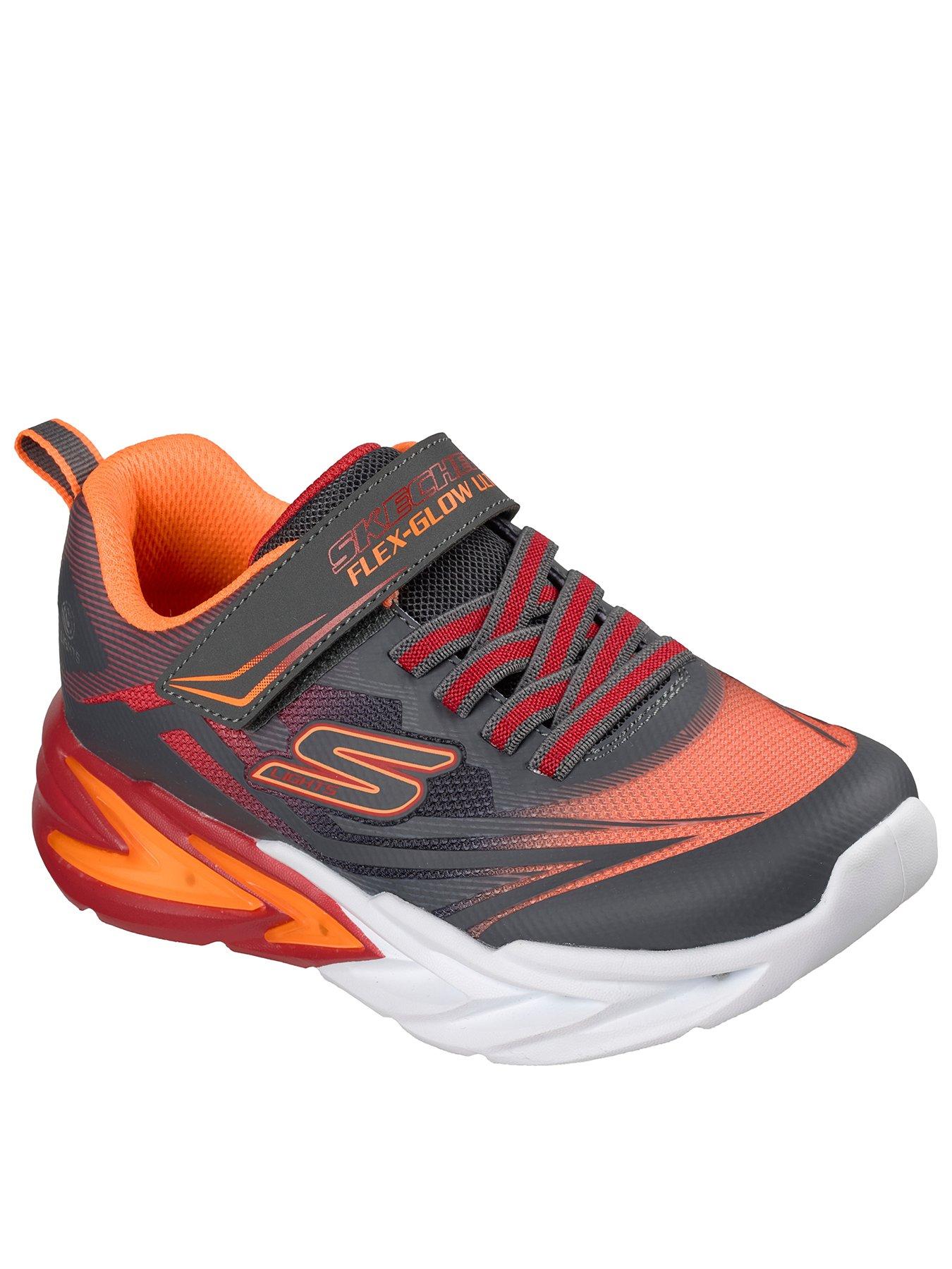 Skechers Kids Lighted Gore  &  Strap Sneaker W/ Midsole Techpiece