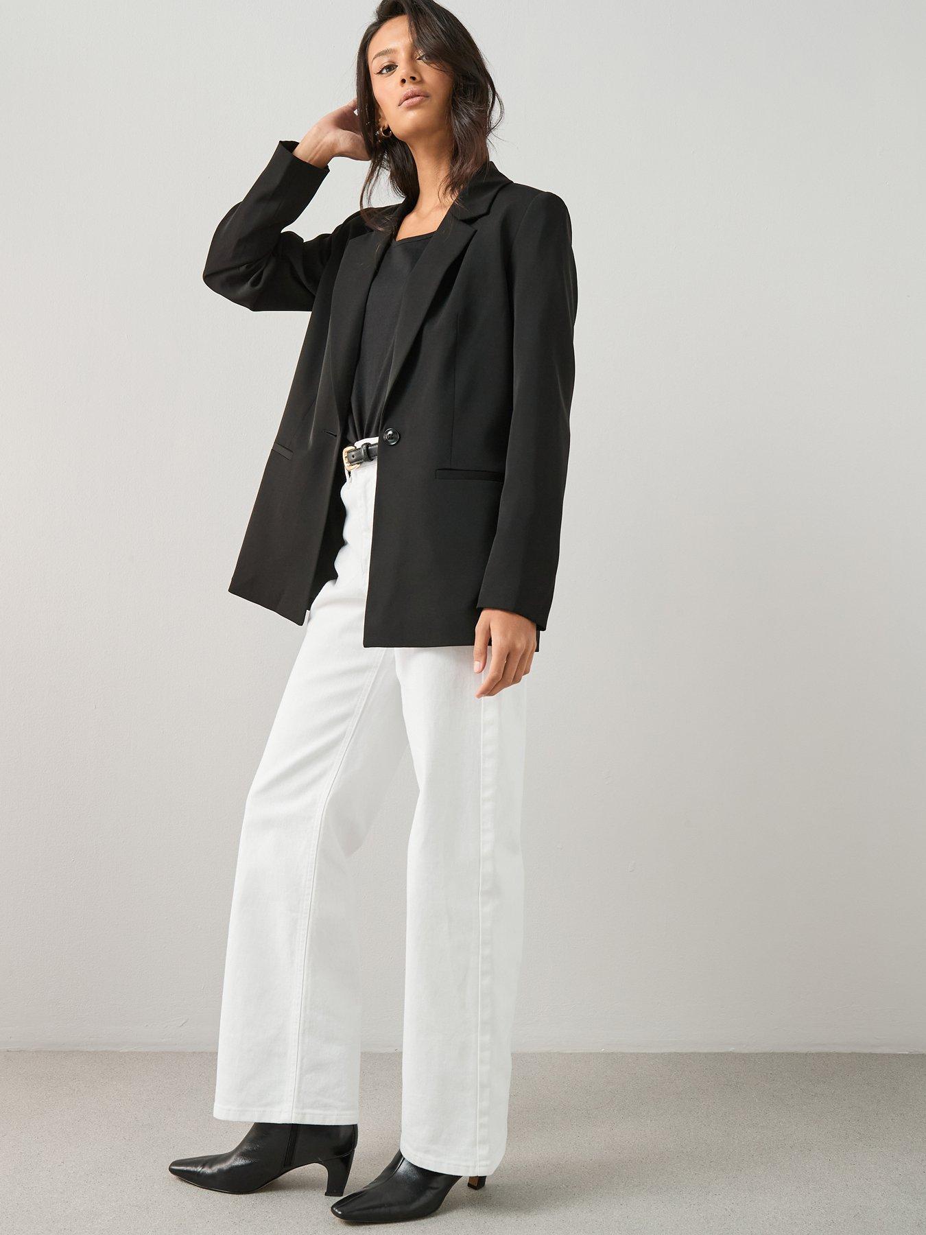 Image 6 of 6 of The Very Collection Relaxed Blazer - Black
