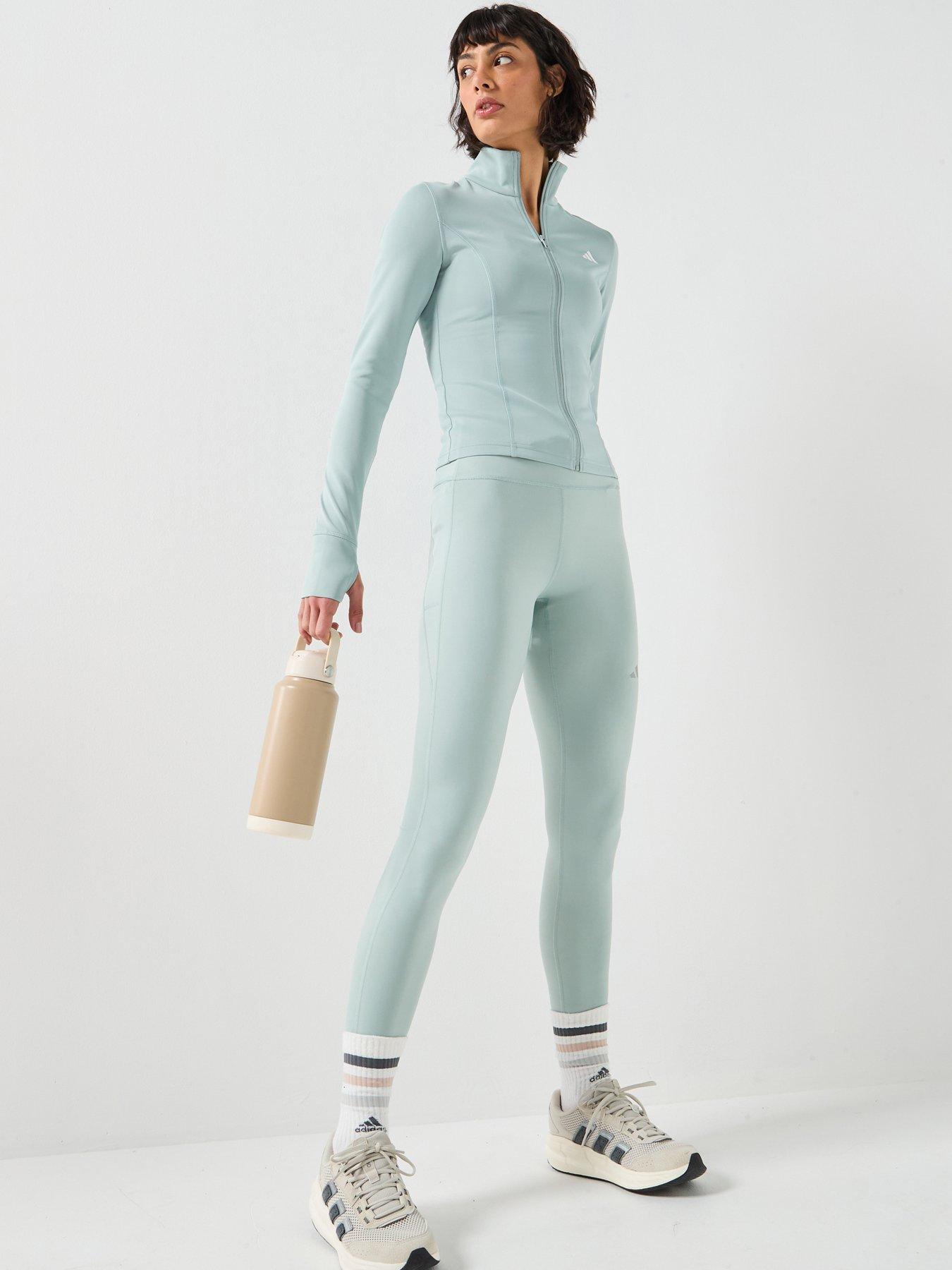 Image 3 of 6 of adidas Womens Training Workout Essentials Track Top - Green