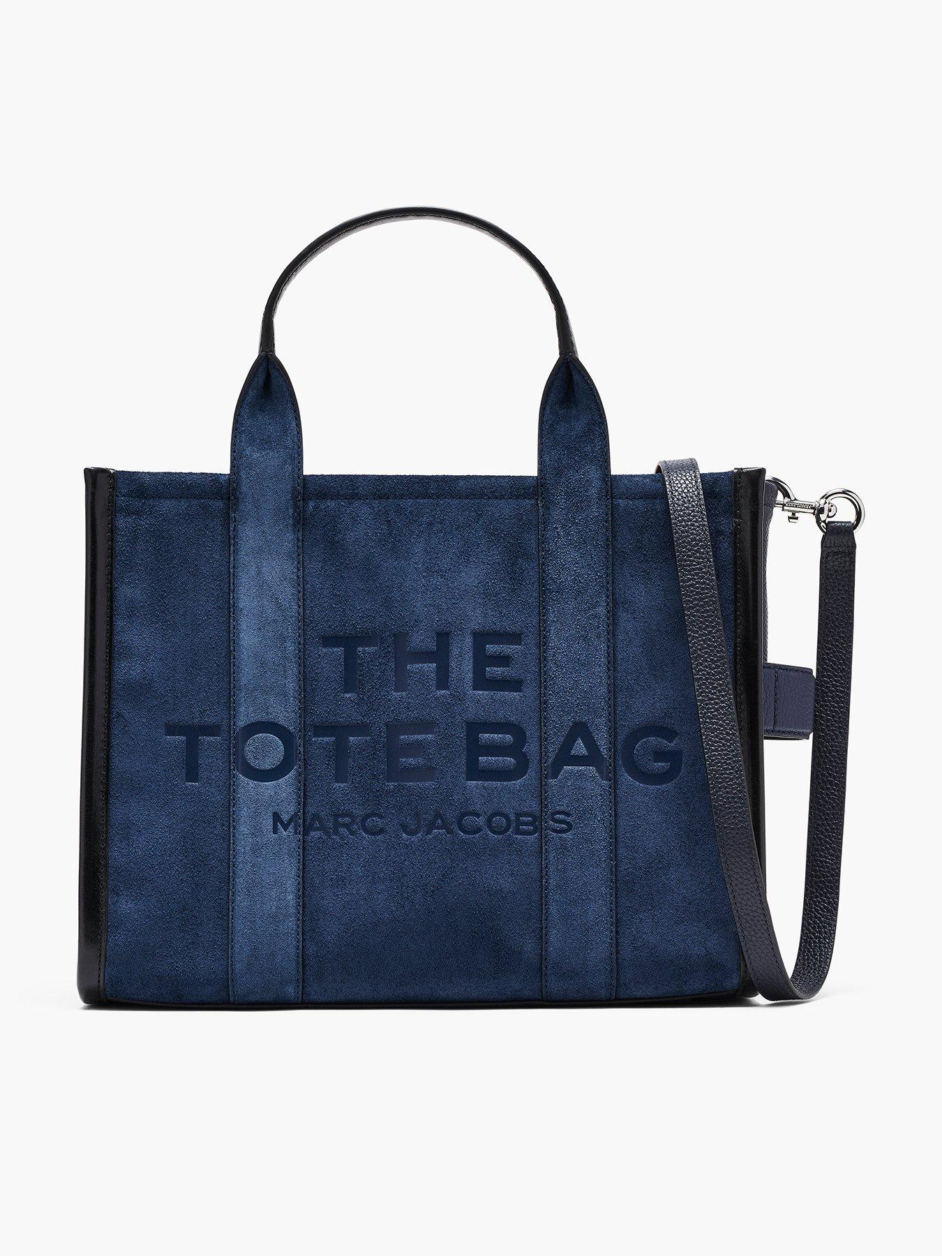 MARC JACOBS The Medium Tote Suede Bag - Blue