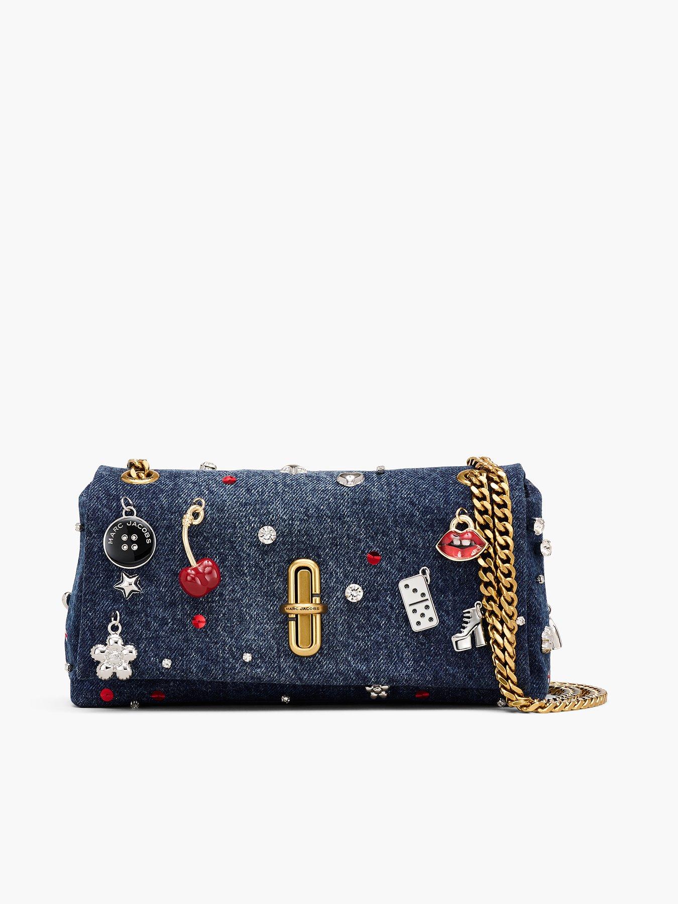 MARC JACOBS The Trinket Charm Denim Dual Chain Mini Bag - Blue