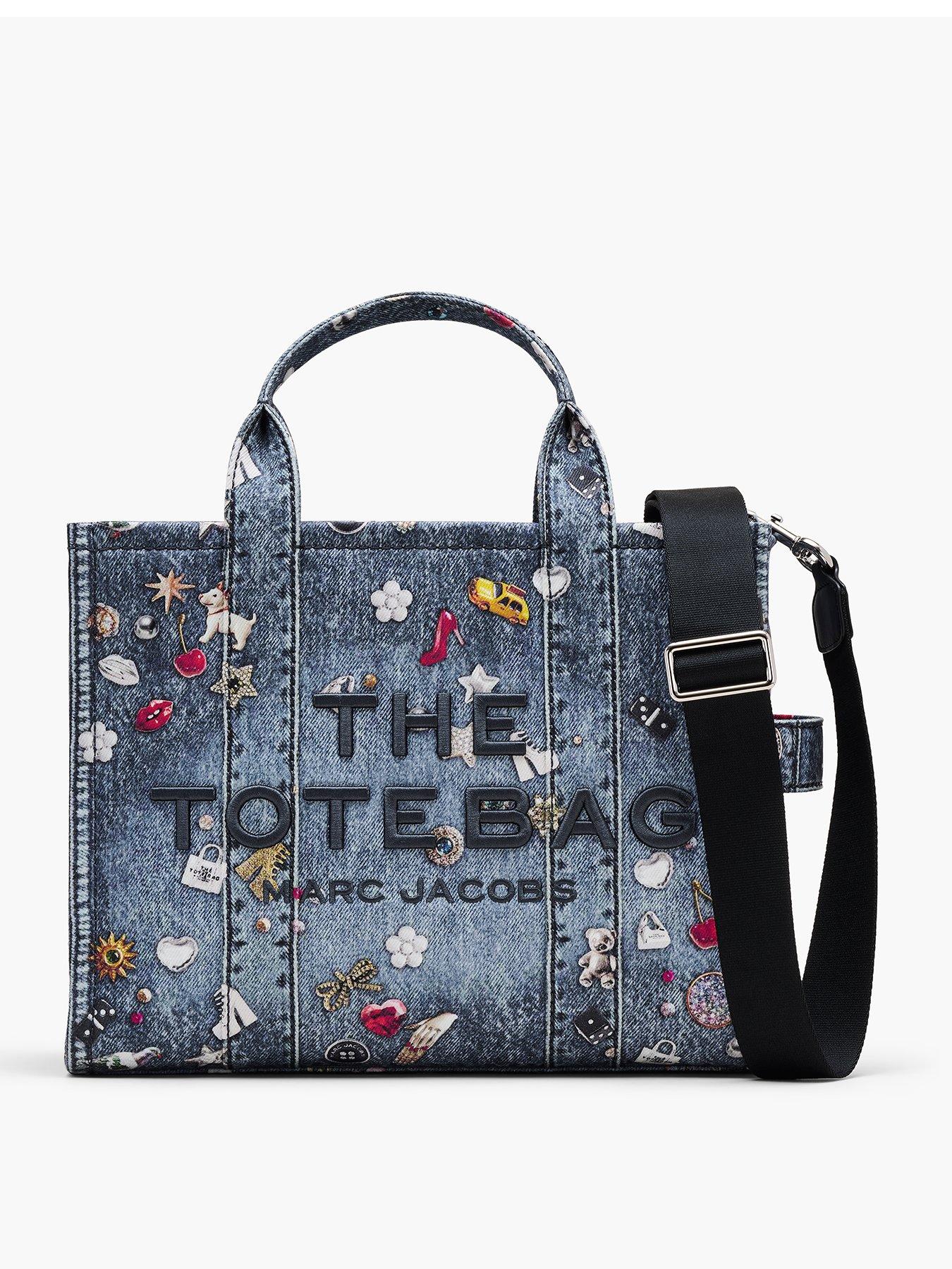 MARC JACOBS The Trompe L'Oeil Trinket Canvas Medium Tote Bag - Blue