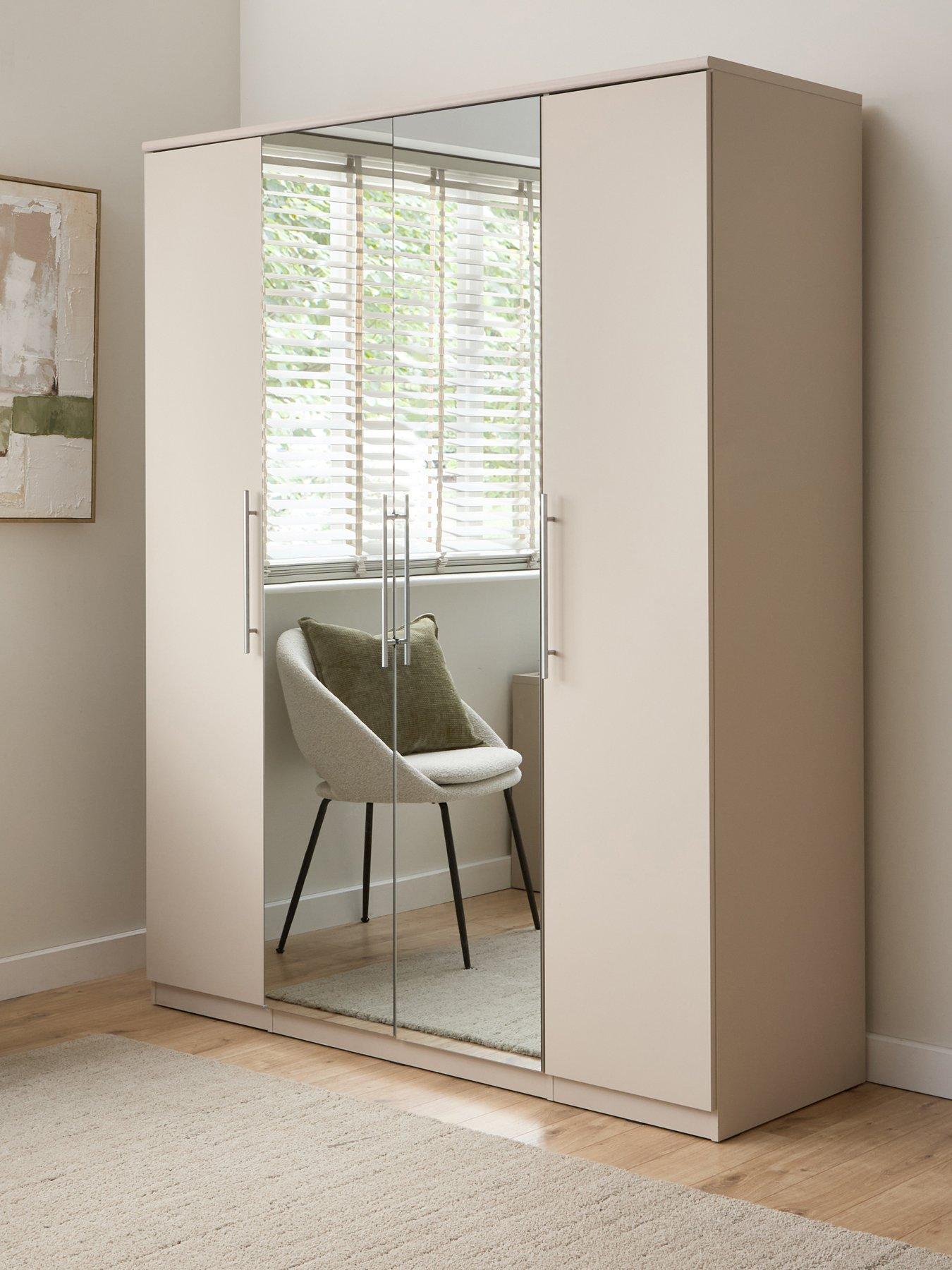 Very Home Prague 4 Door Wardrobe With Mirror