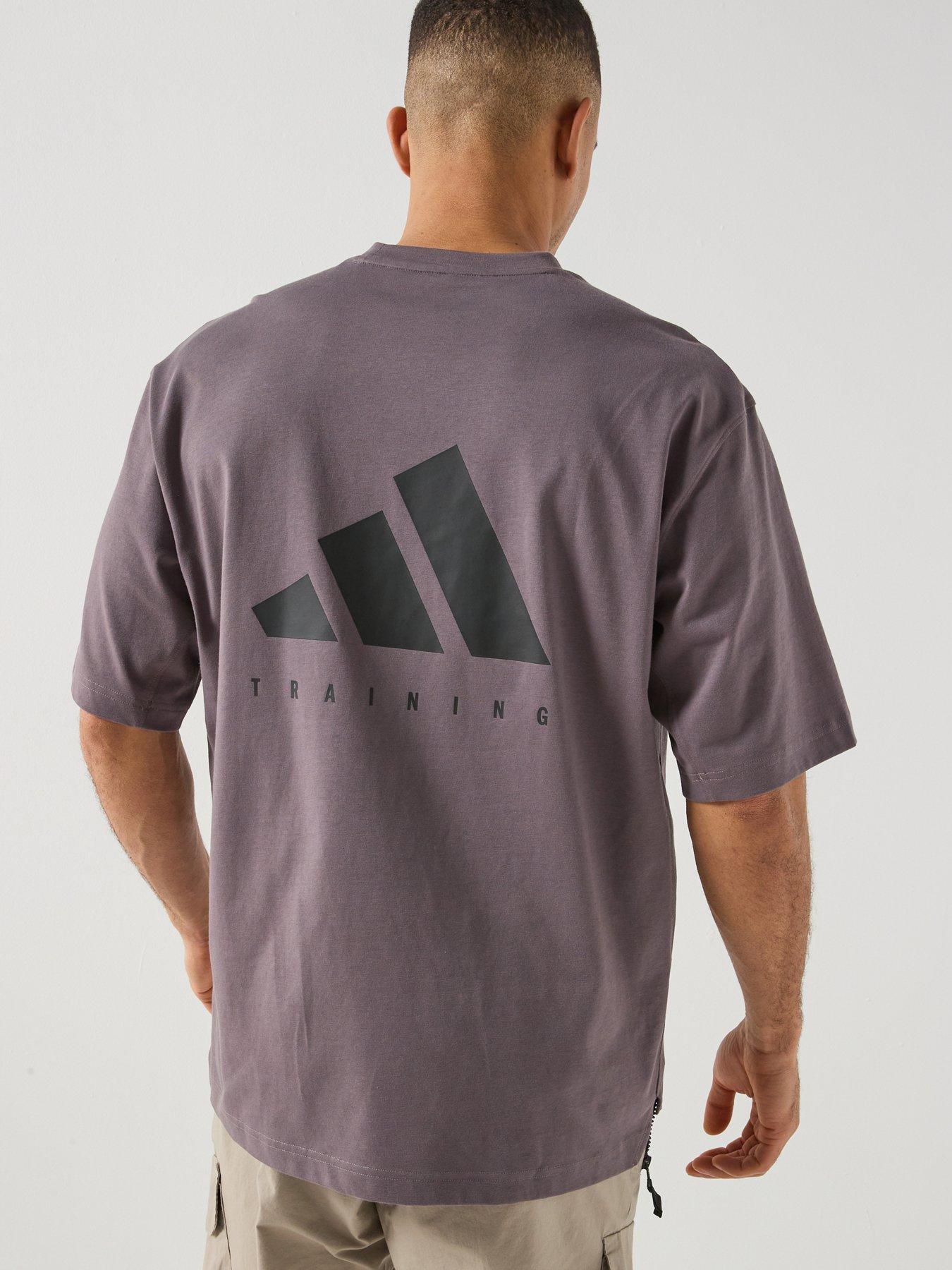adidas Mens Training Power T-Shirt, Grey, Size L, Men