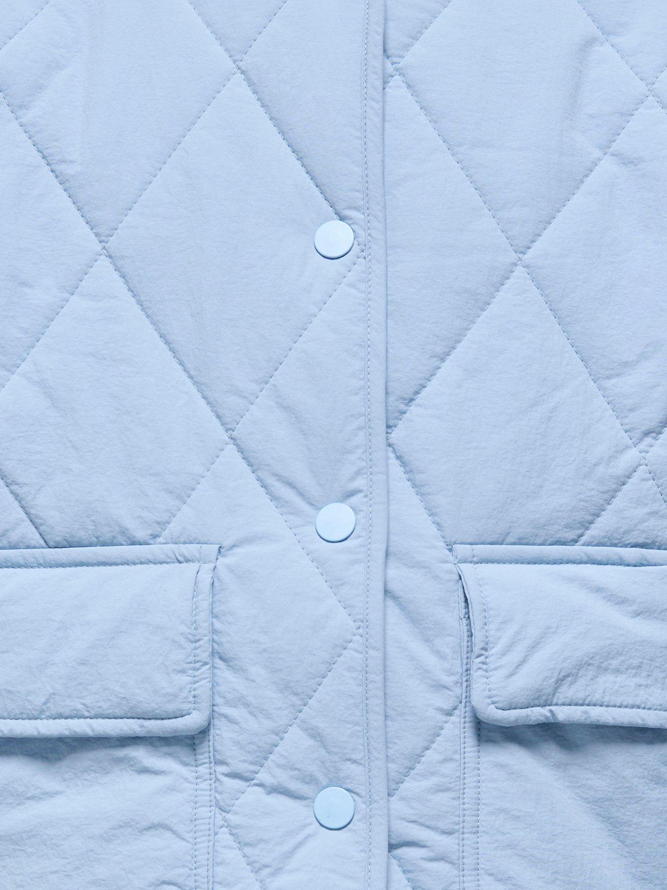 Image 4 of 4 of Only Kids Girls Quilted Jacket - Light Blue