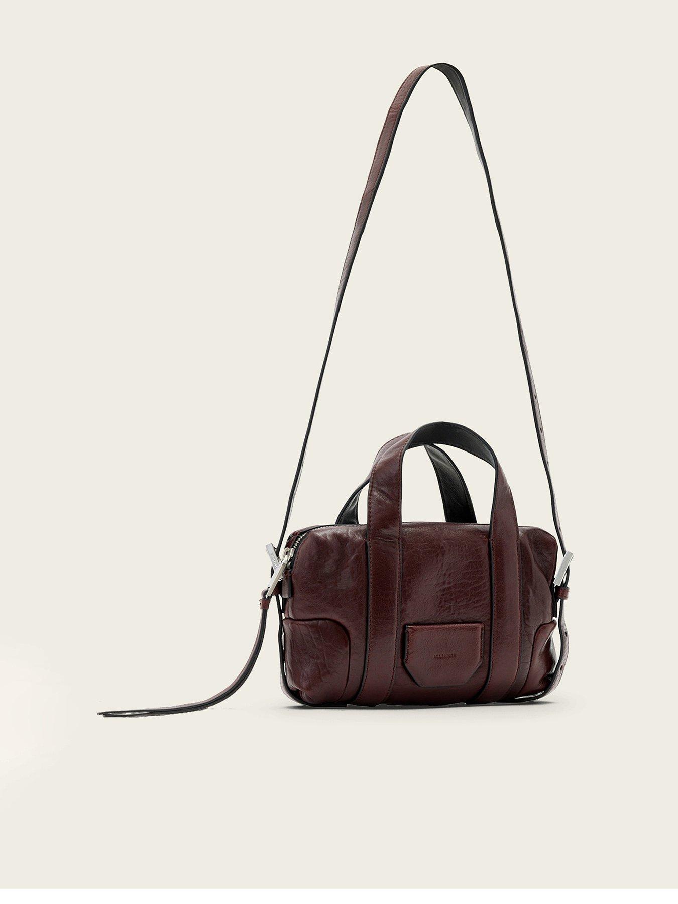 Image 3 of 5 of AllSaints Ares Grain Compact Cross Body Bag - Red