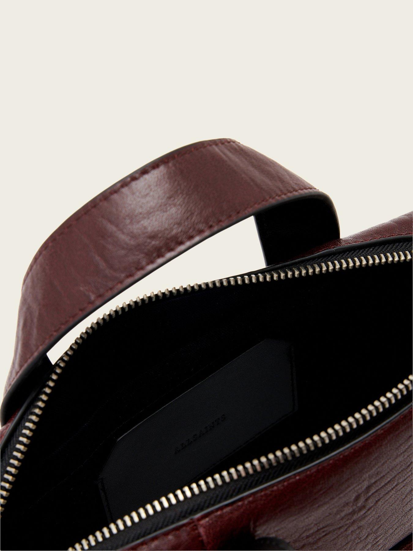 Image 5 of 5 of AllSaints Ares Grain Compact Cross Body Bag - Red