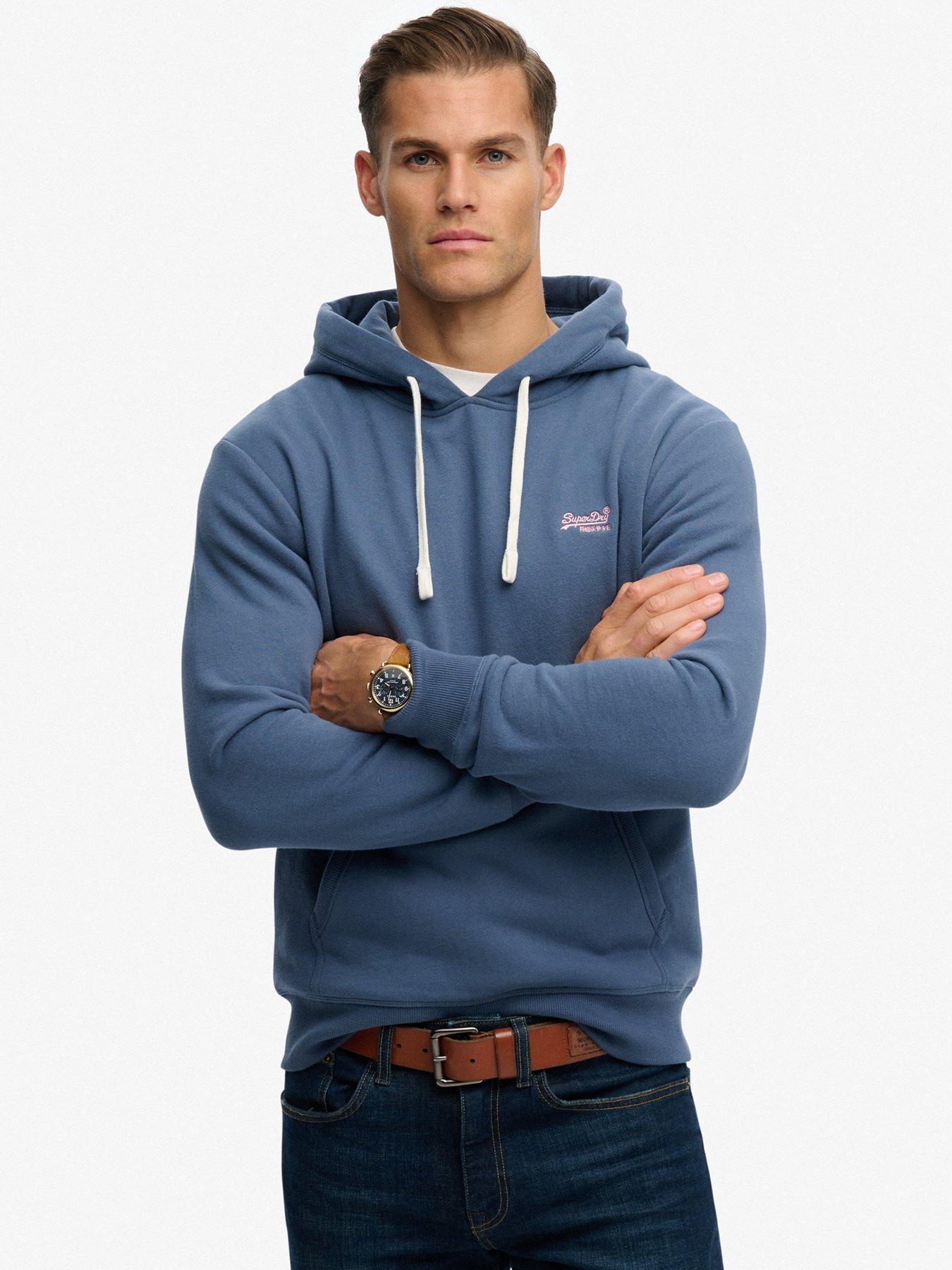 Superdry Essential Logo Classic Hoodie - Blue