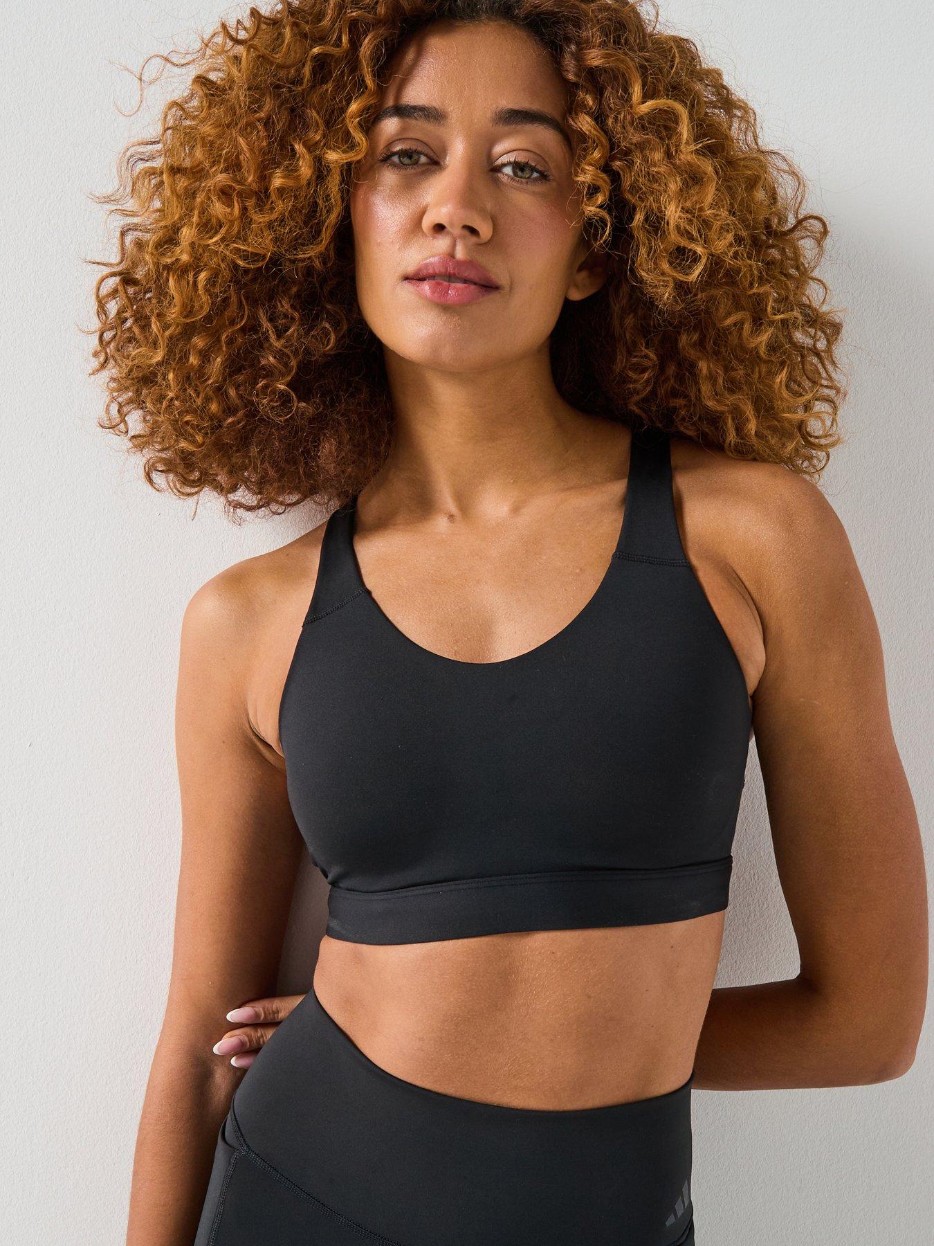 adidas Womens Training Workout Essentials High Support Bra - Black