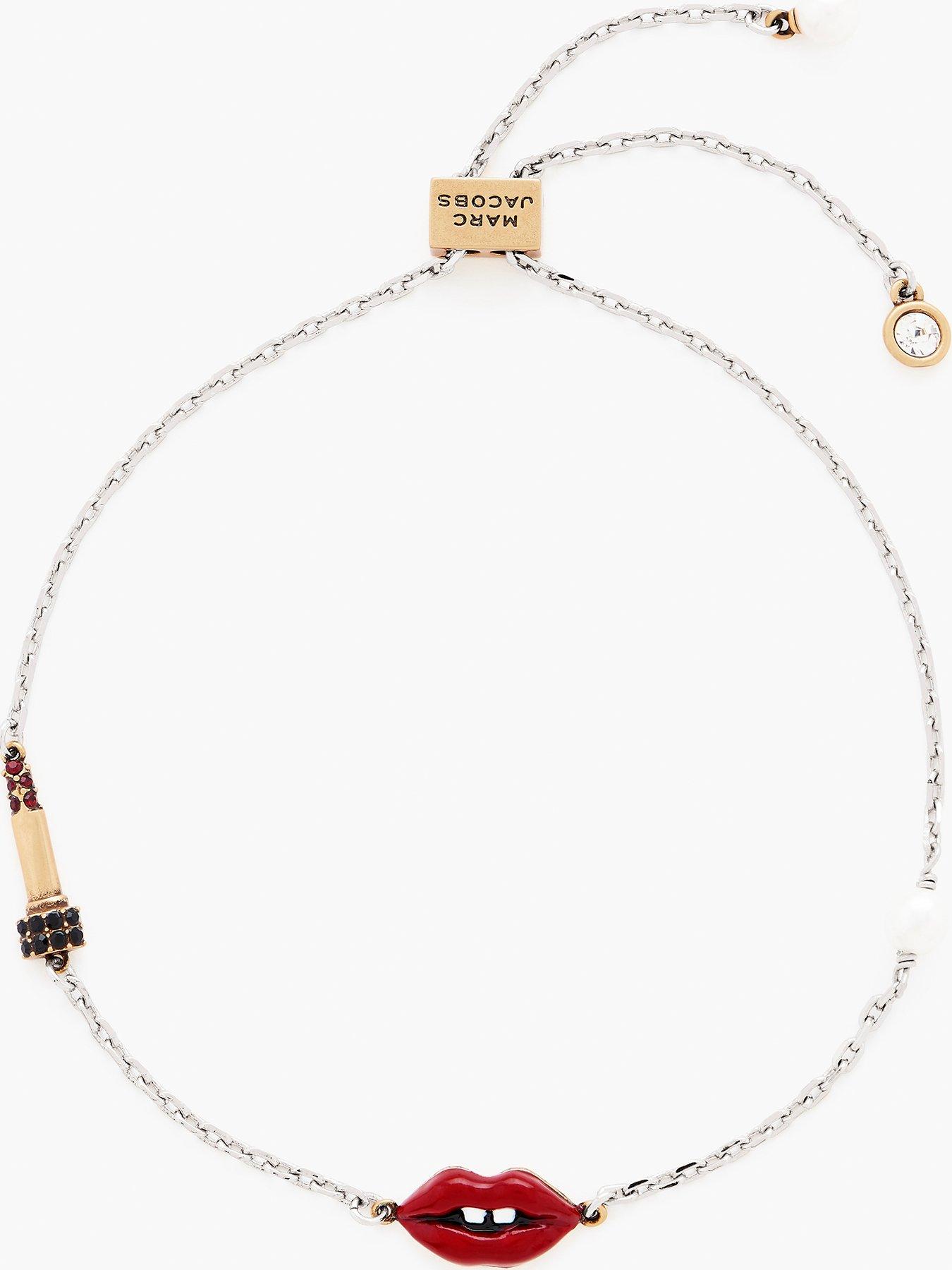 MARC JACOBS Lip Rouge Slider Bracelet - Silver