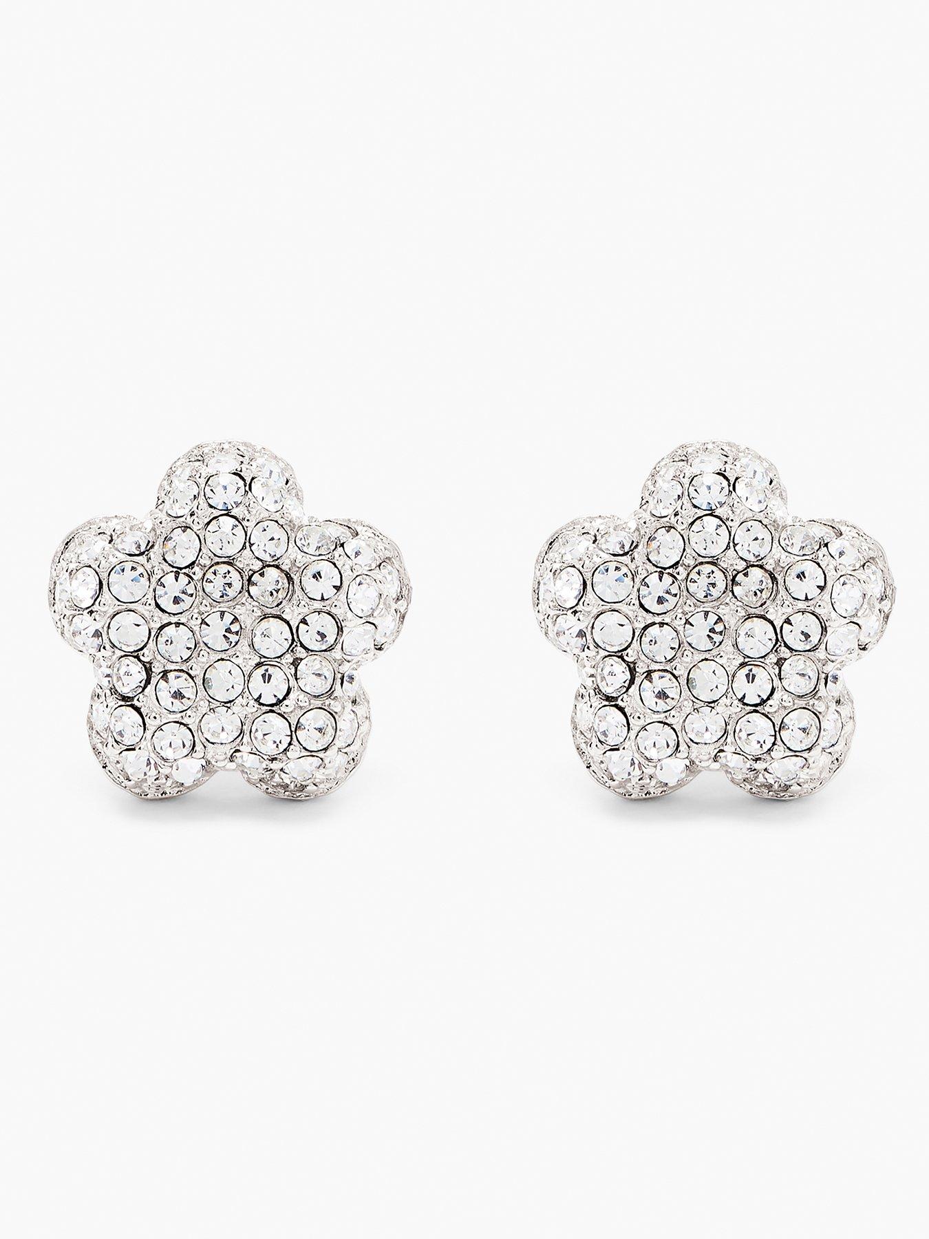 MARC JACOBS Daisy Pave Stud Earrings - Silver