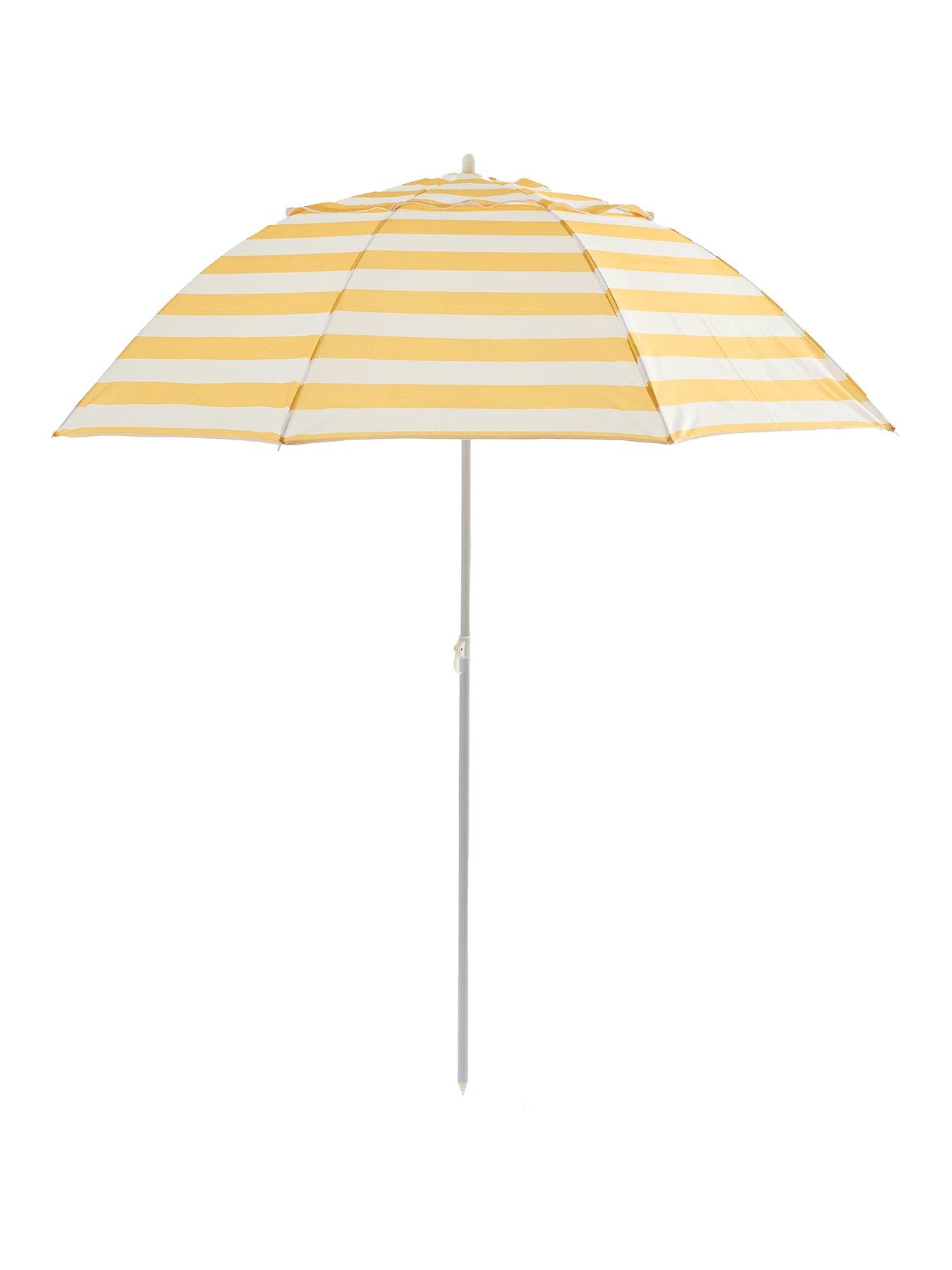 Image 2 of 5 of The Very Collection 2M Push Up Parasol- Yellow Stripe