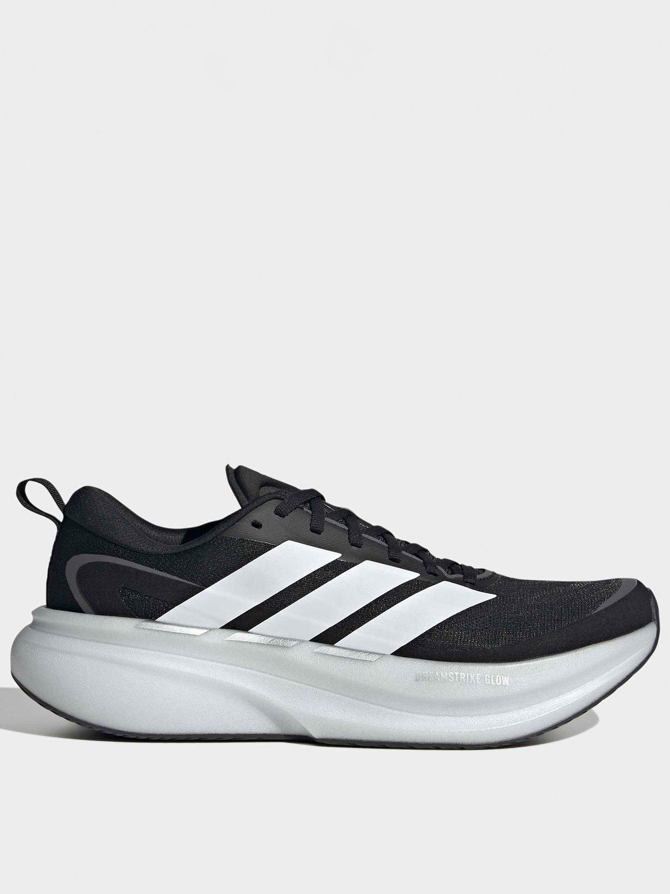 adidas Mens Running Supernova Glide Trainers, Black, Size 9.5, Men