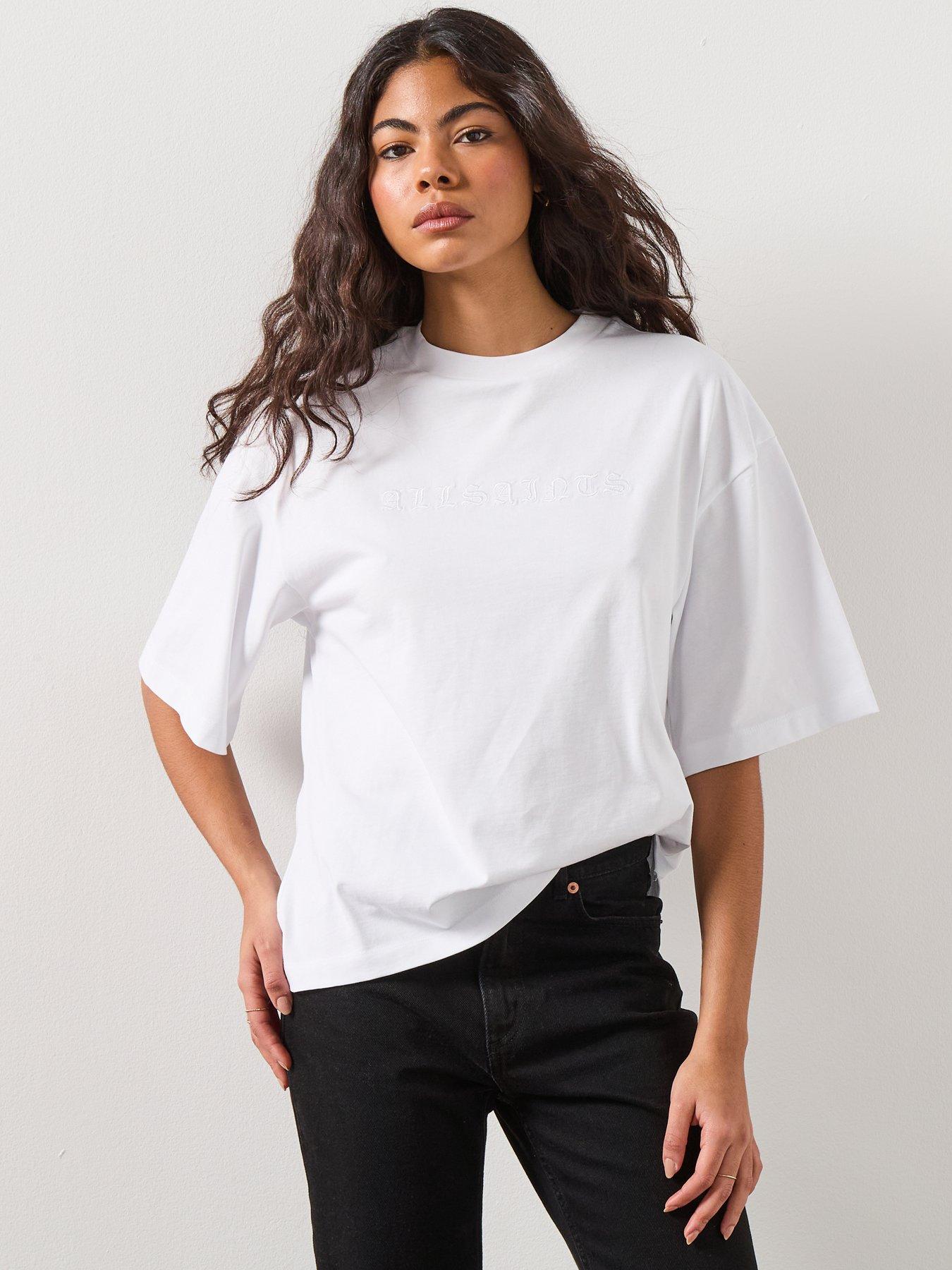 Image 2 of 6 of AllSaints Vision Amelie Tee - White