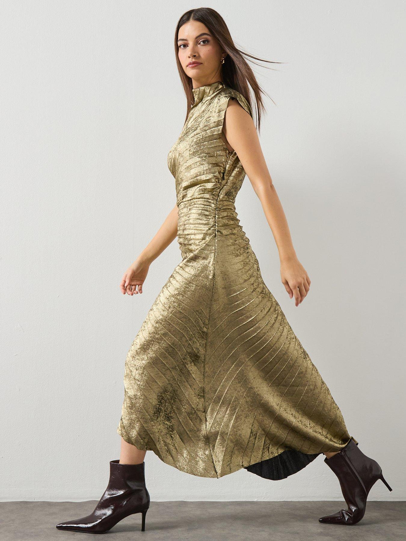 AllSaints Rayanna Dress - Gold