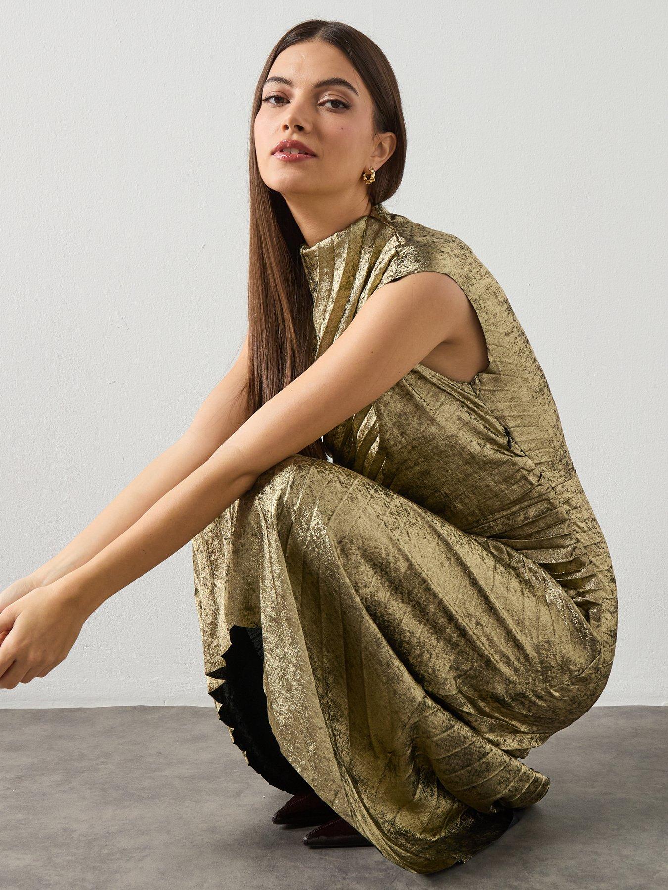 AllSaints Rayanna Dress - Gold | Very