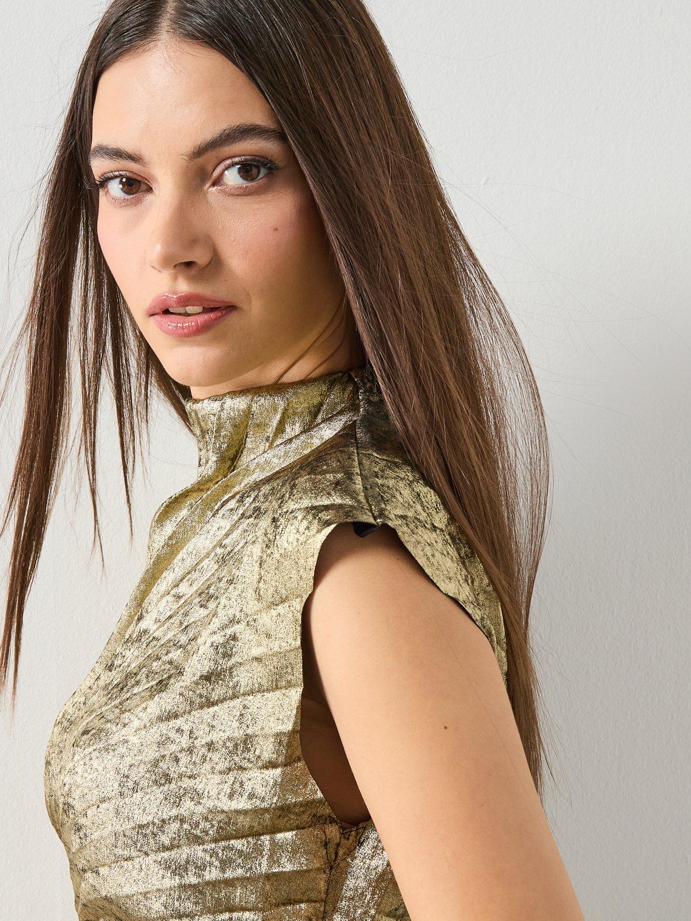 AllSaints Rayanna Dress - Gold | Very