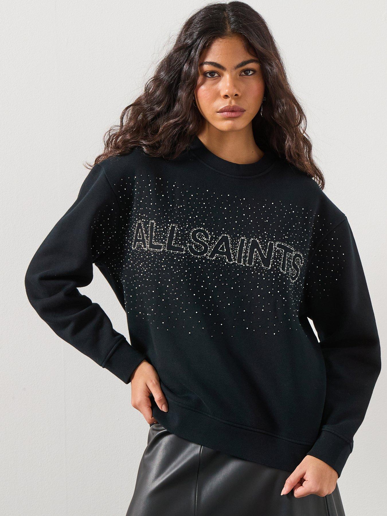 AllSaints Sprinkle Etta Sweatshirt - Black