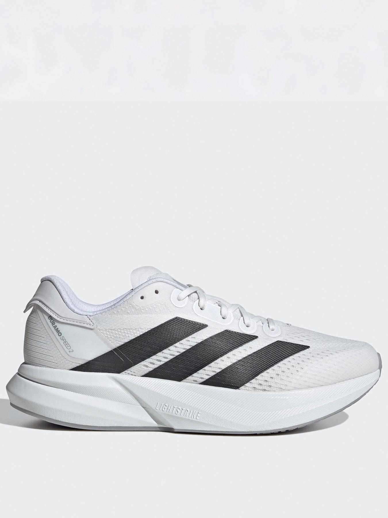 adidas Mens Running Duramo Speed 2 Trainers, Ftwwht/Cblack/Halsil, Size 8, Men