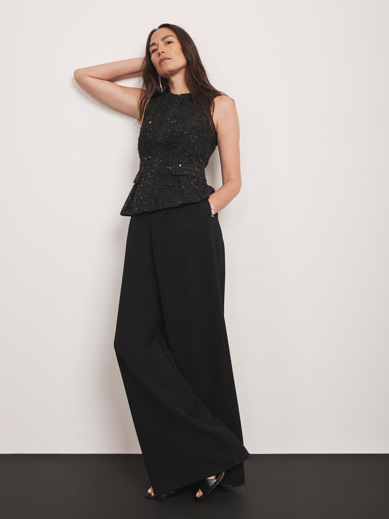 Image 2 of 6 of Mint Velvet Boucle Waistcoat - Black
