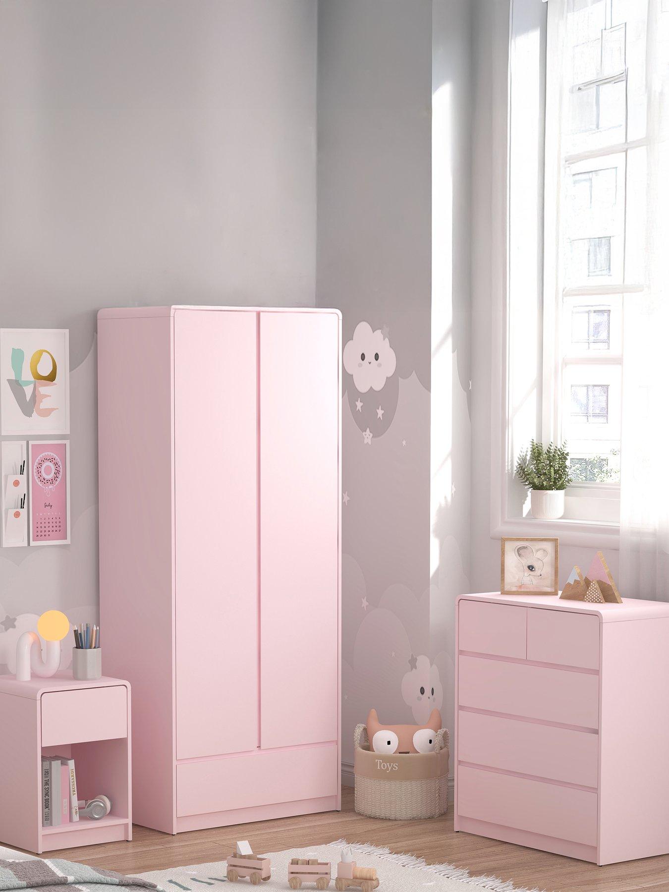 The Very Collection Bailey Kids 2 Door Wardrobe, Chest  &  Bedside Bedroom Package