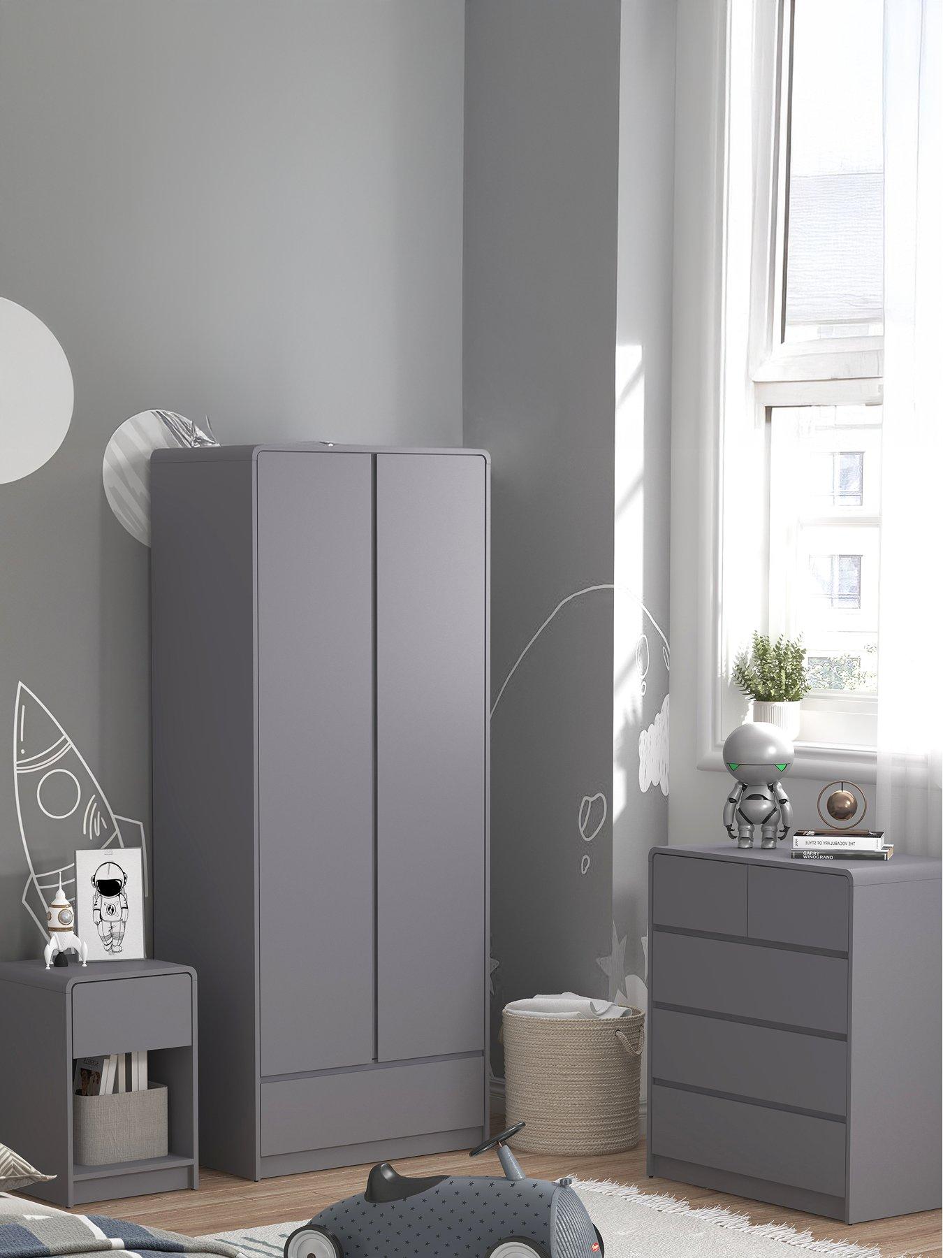 Very Home Bailey Kids 2 Door Wardrobe, Chest  &  Bedside Bedroom Package - FSC® Certified