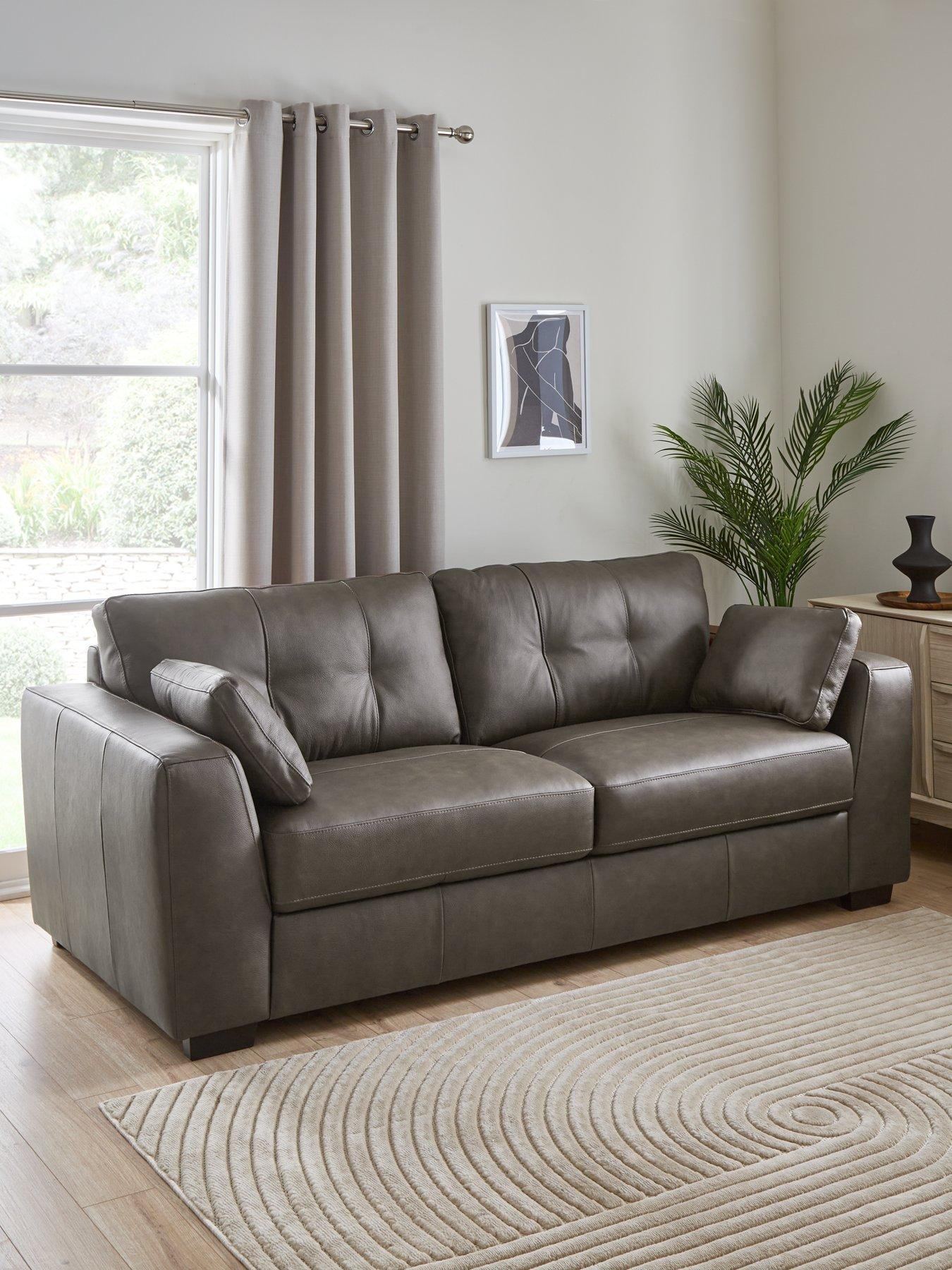 The Very Collection: Arden Italian Leather 4 Seater Sofa - FSC&reg; Certified