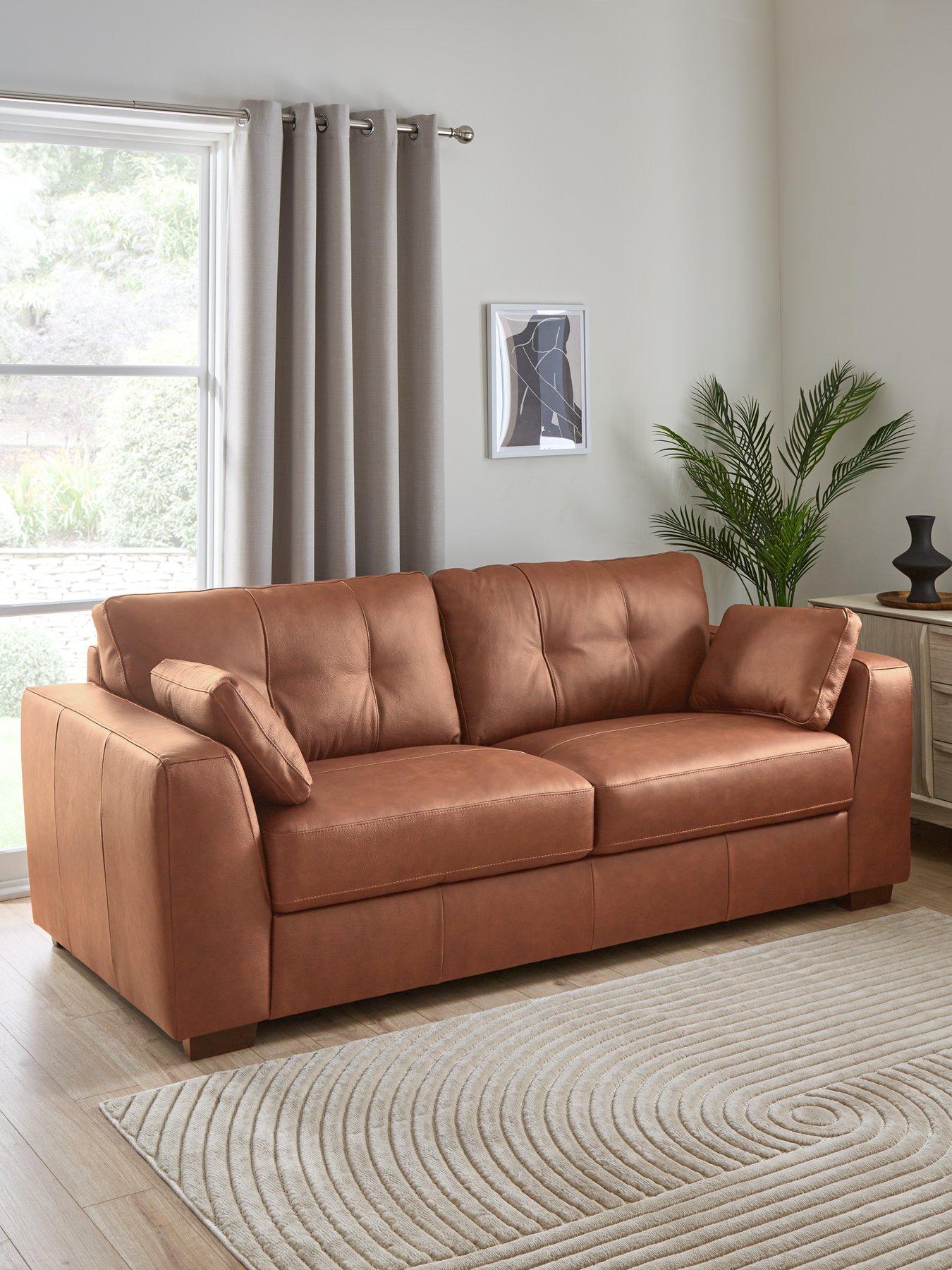 The Very Collection Arden Italian Leather 4 Seater Sofa