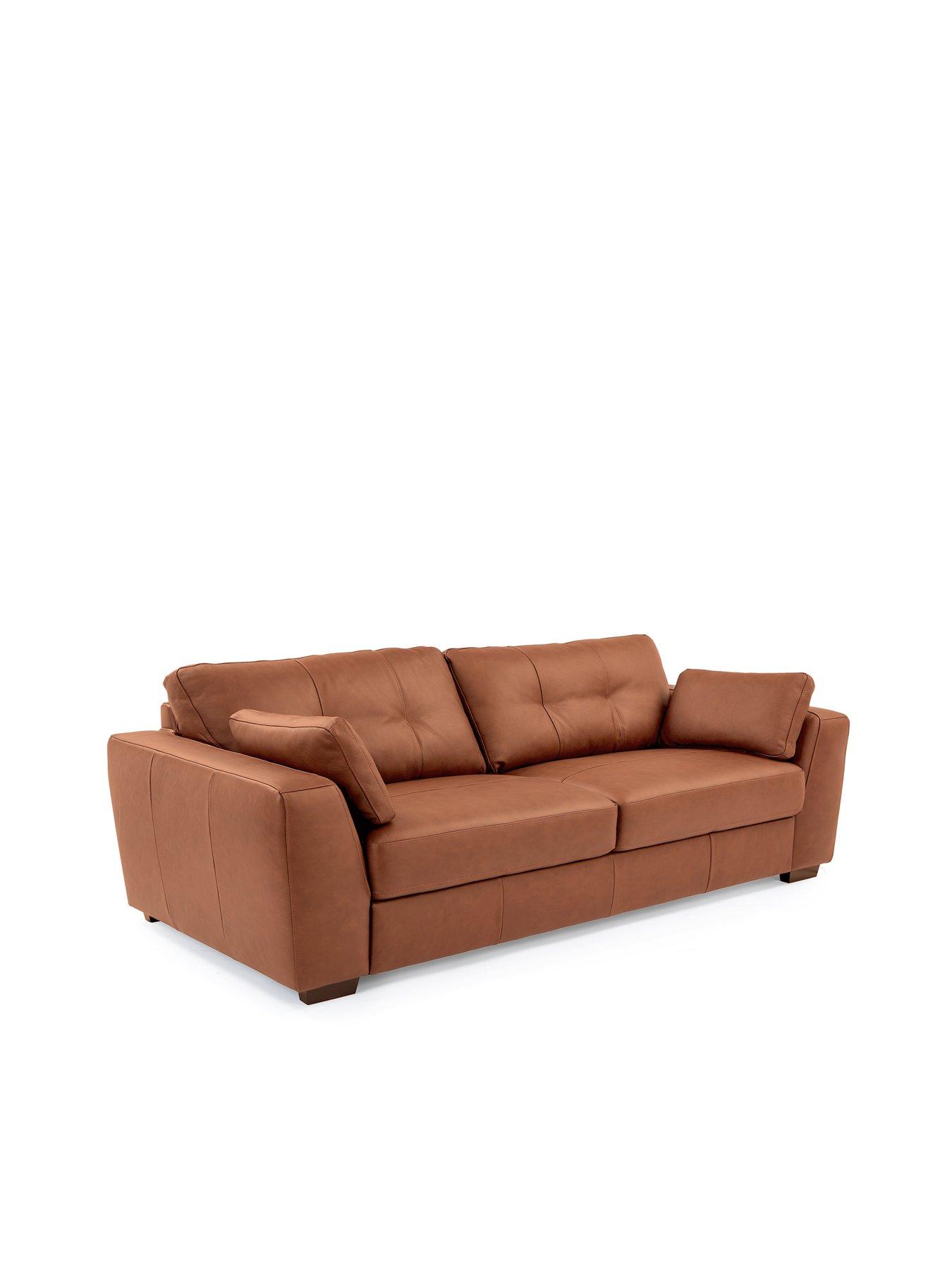 Image 3 of 6 of The Very Collection Arden Italian Leather 4 Seater Sofa - FSC&reg; Certified