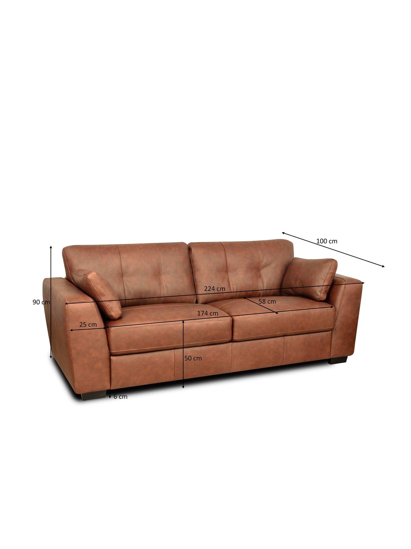 Image 5 of 6 of The Very Collection Arden Italian Leather 4 Seater Sofa - FSC&reg; Certified