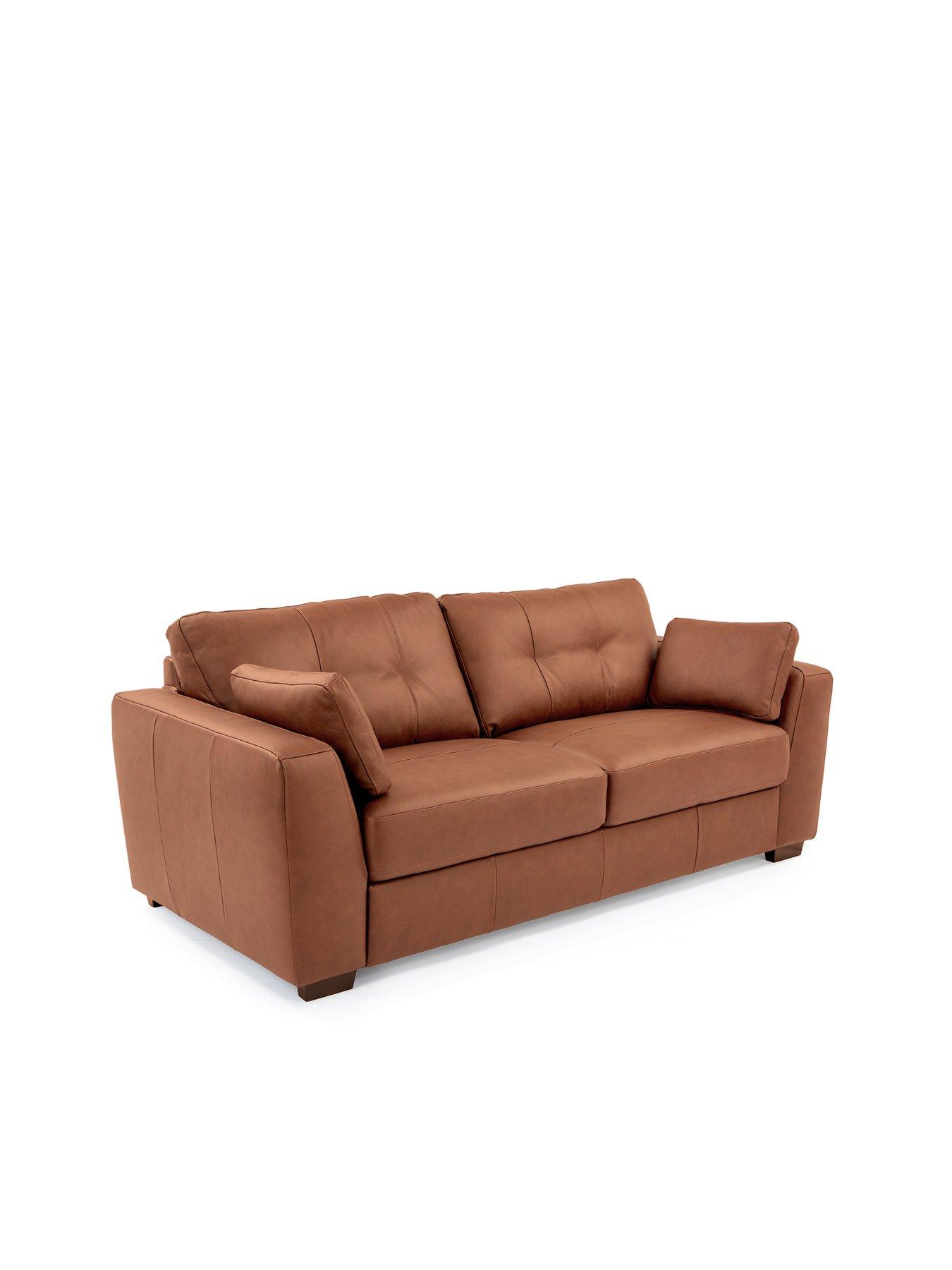 Image 3 of 6 of The Very Collection Arden Italian Leather 3 Seater Sofa