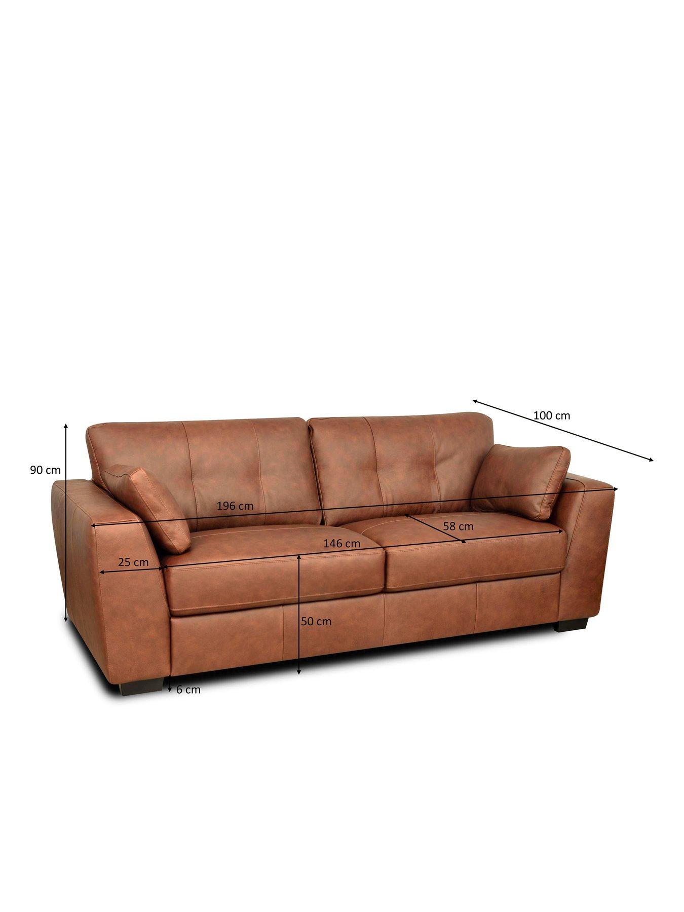 Image 5 of 6 of The Very Collection Arden Italian Leather 3 Seater Sofa