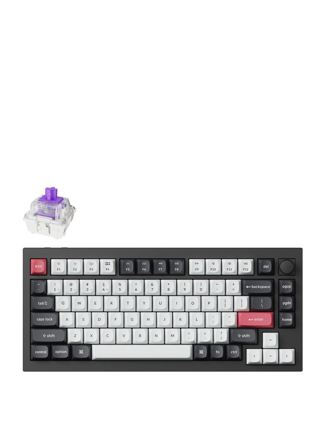 Image 1 of 8 of Keychron Q1 HE Wireless Mechanical Gaming Keyboard - Carbon Black