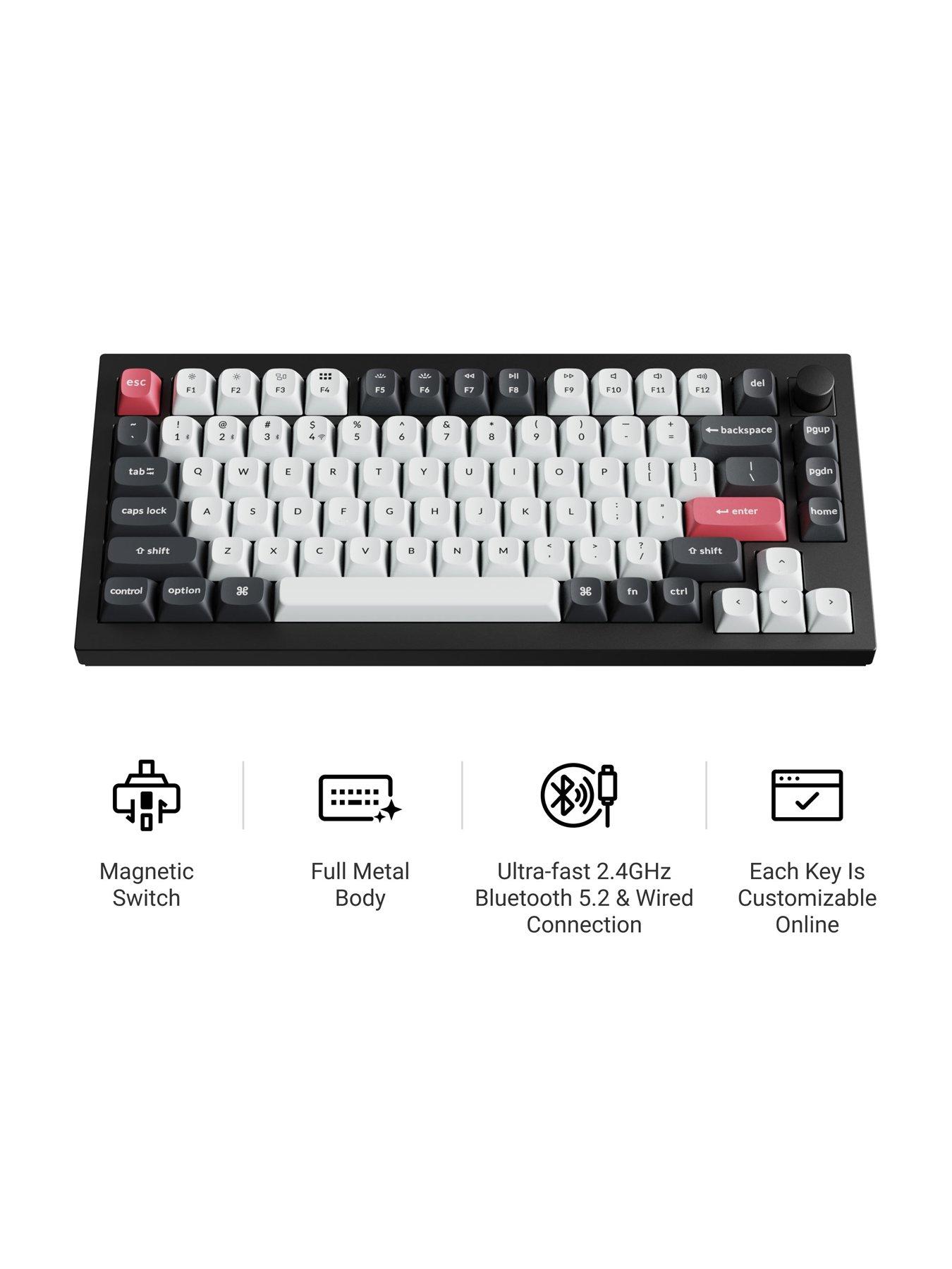 Image 4 of 8 of Keychron Q1 HE Wireless Mechanical Gaming Keyboard - Carbon Black