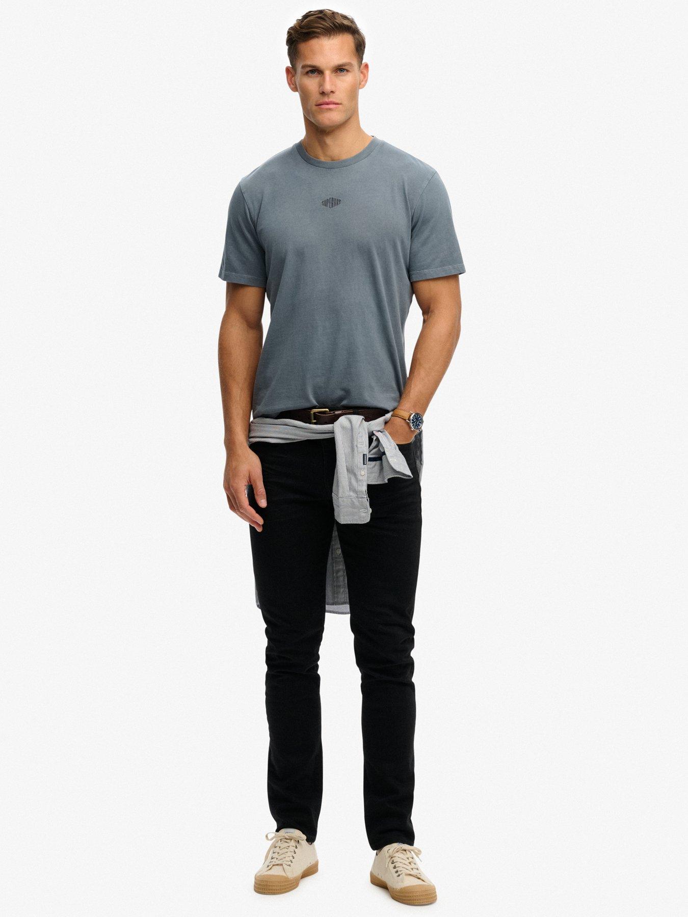 Image 3 of 5 of Superdry Micro Logo Relaxed T-Shirt - Grey