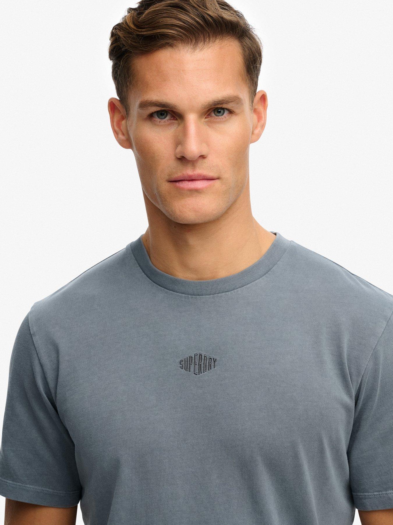 Image 4 of 5 of Superdry Micro Logo Relaxed T-Shirt - Grey