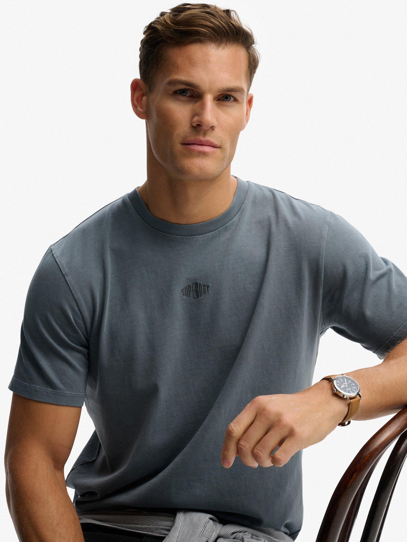 Image 5 of 5 of Superdry Micro Logo Relaxed T-Shirt - Grey