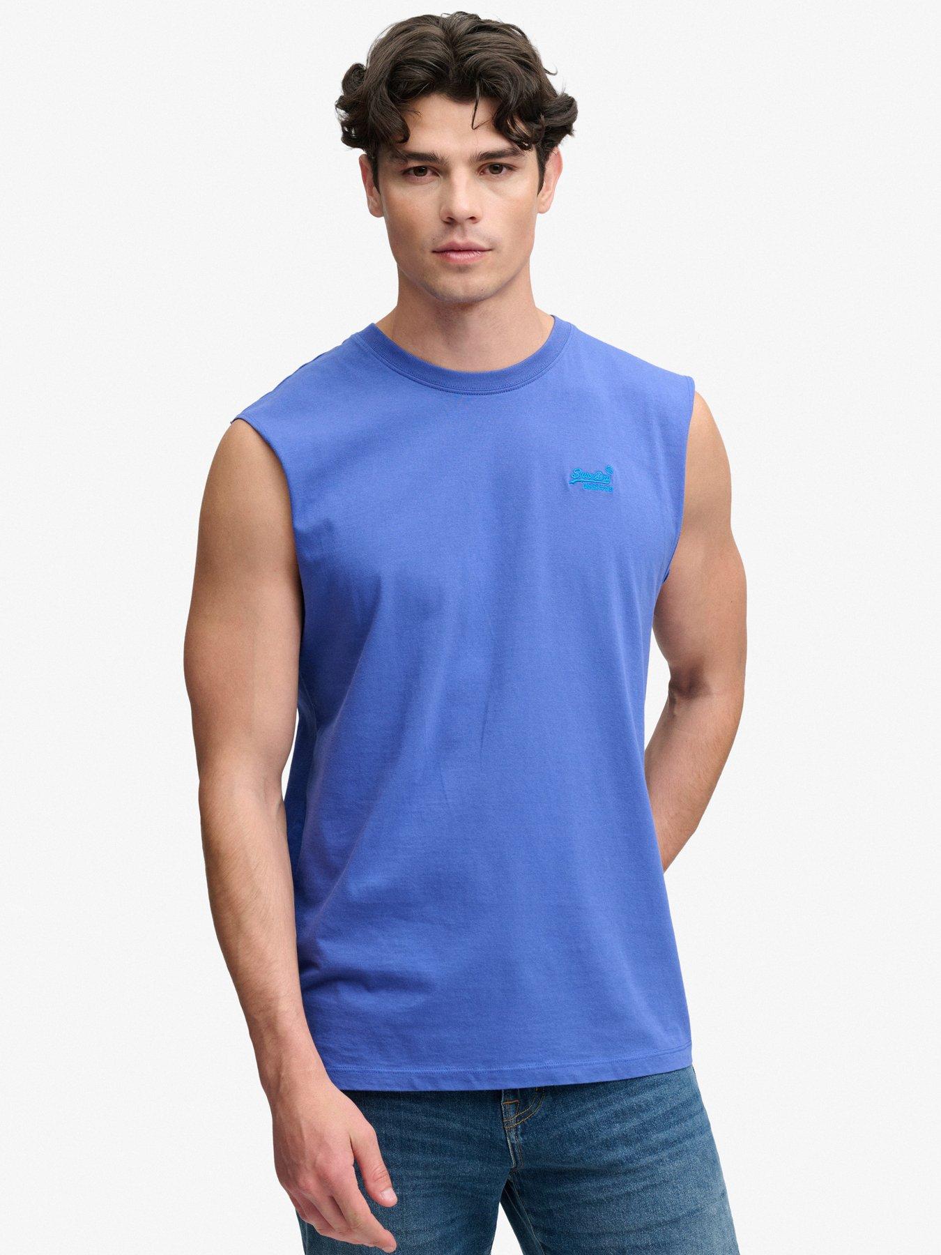 Superdry Essential Logo Vest, Blue, Size 2Xl, Men