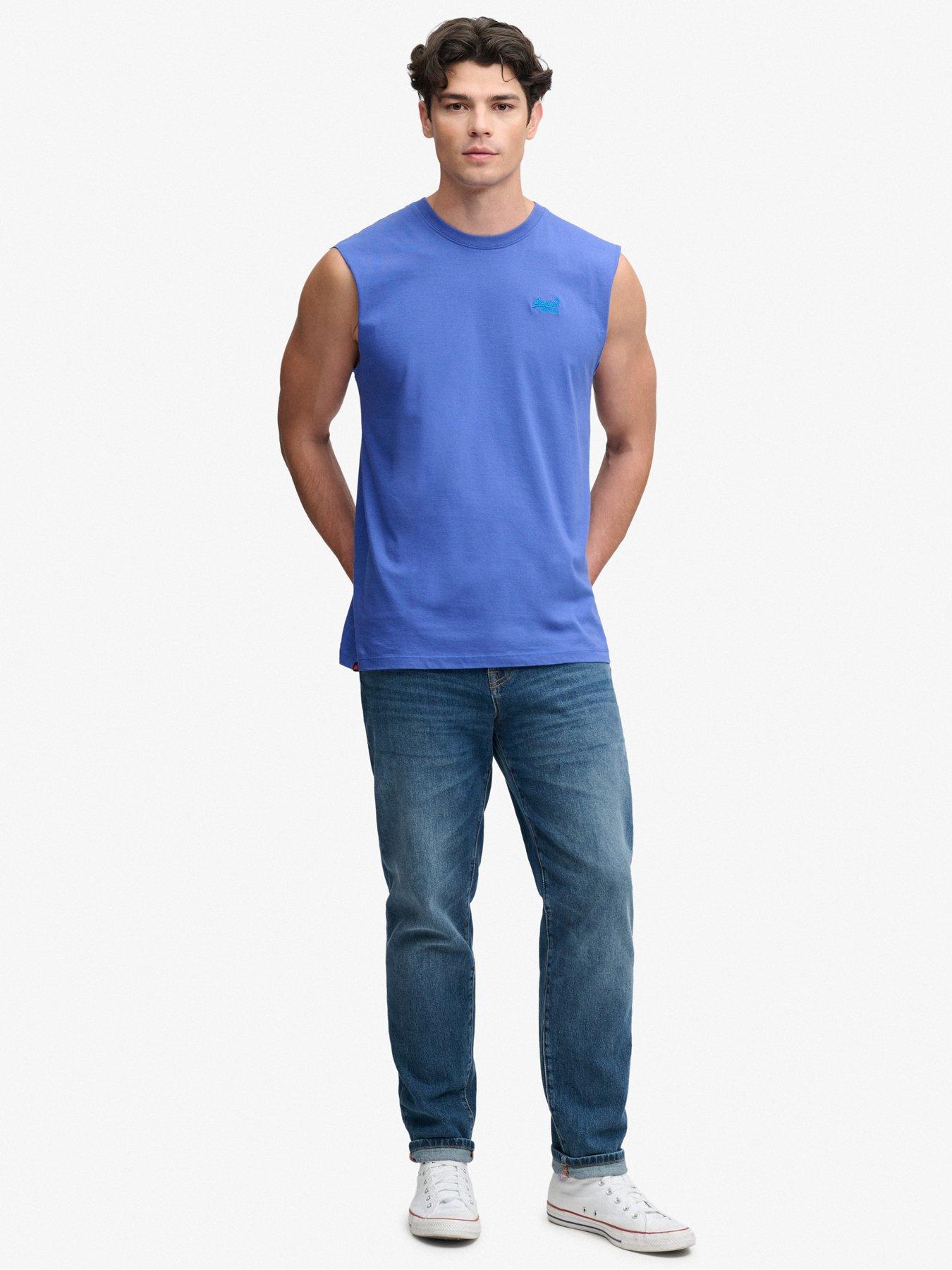Image 3 of 5 of Superdry Essential Logo Vest - Blue