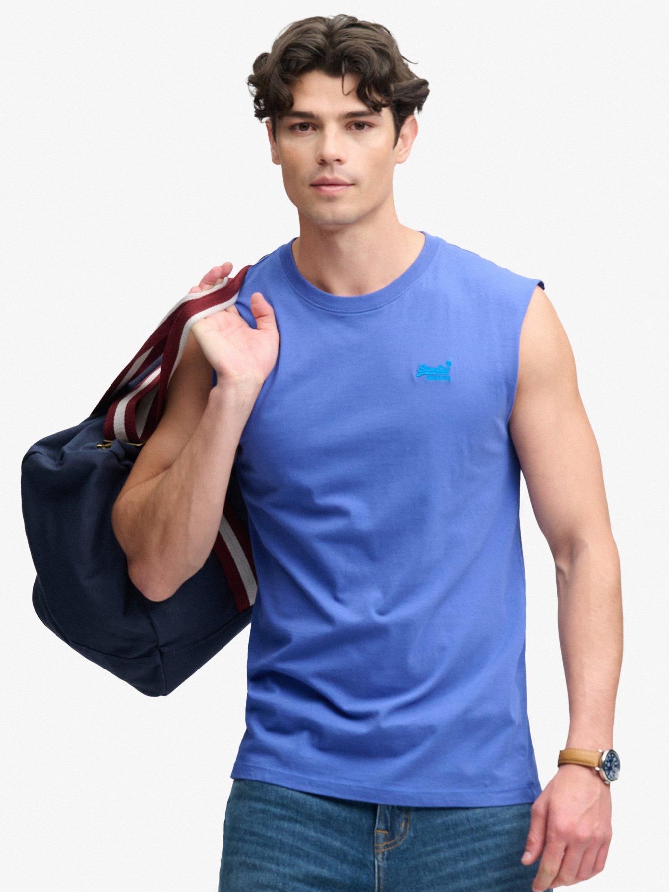 Image 4 of 5 of Superdry Essential Logo Vest - Blue