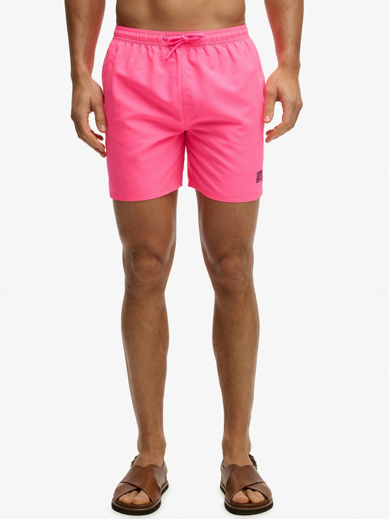 Superdry Essential 16 Swim Shorts, Pink, Size S, Men