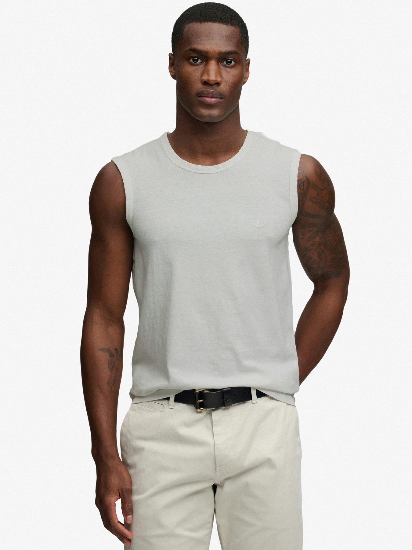 Superdry Superdry Classic Cotton Linen Vest - White