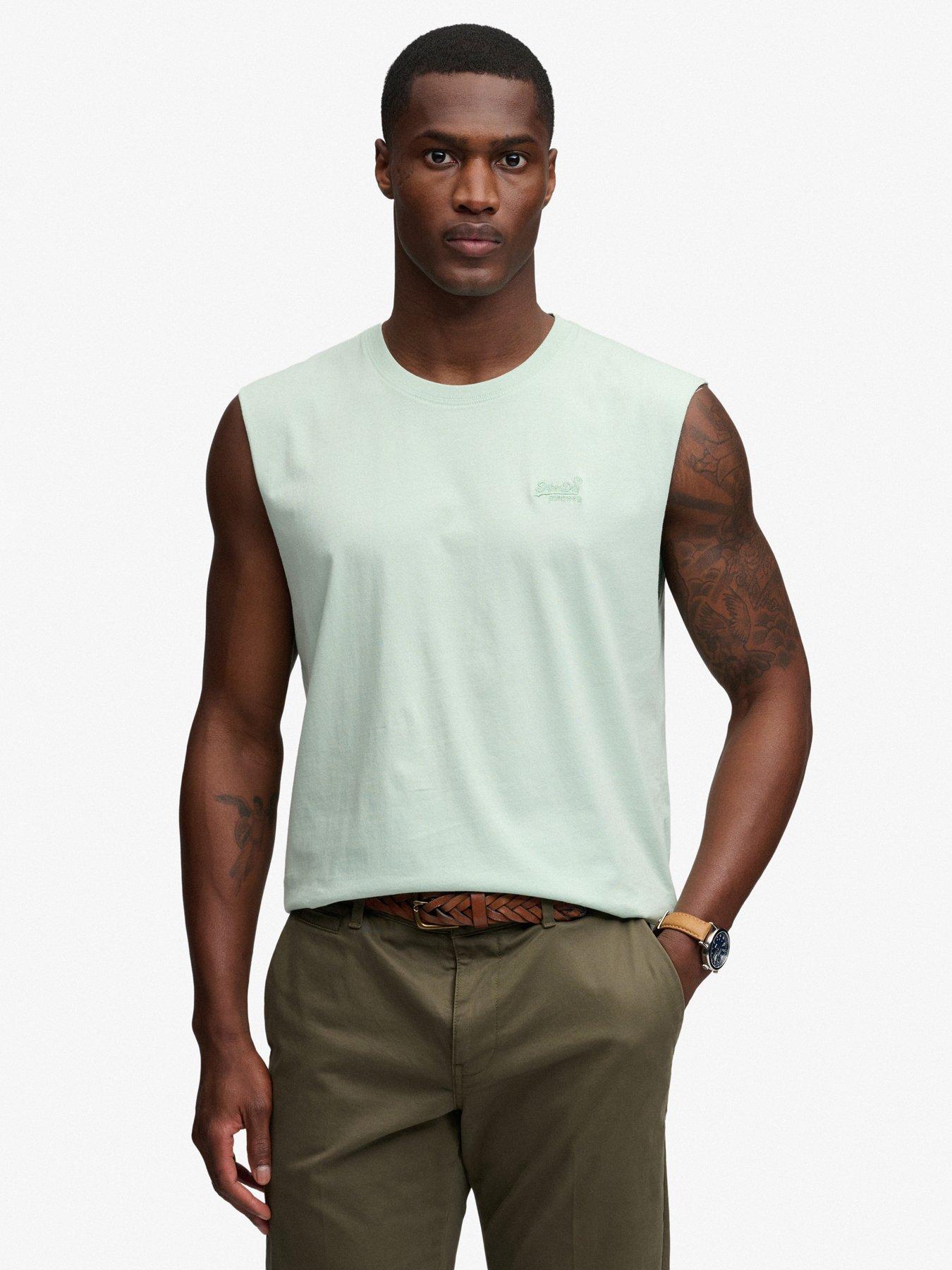 Superdry Essential Logo Vest, Green, Size 2Xl, Men