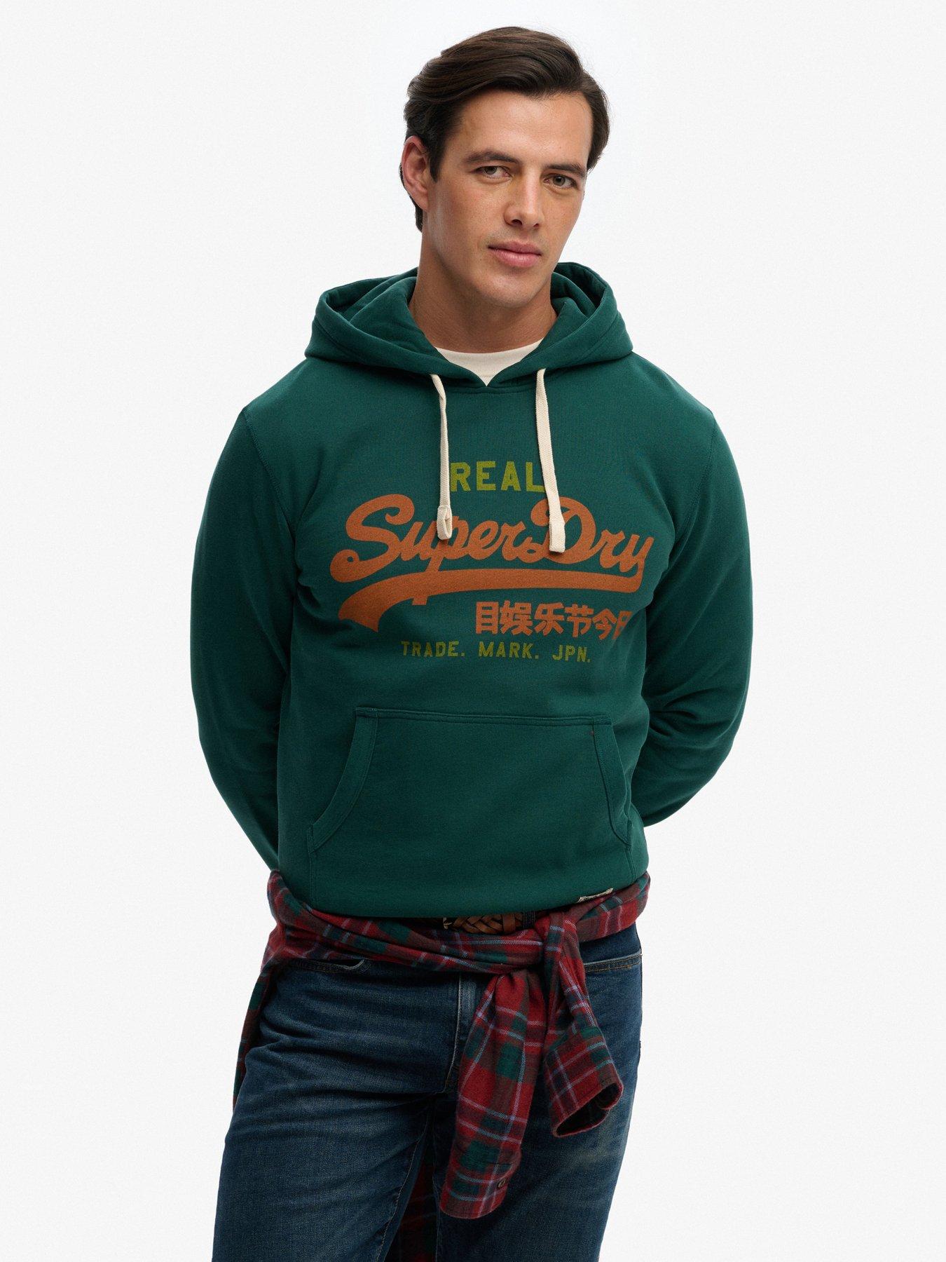 Superdry Vintage Classic Over Head Hoodie - Green