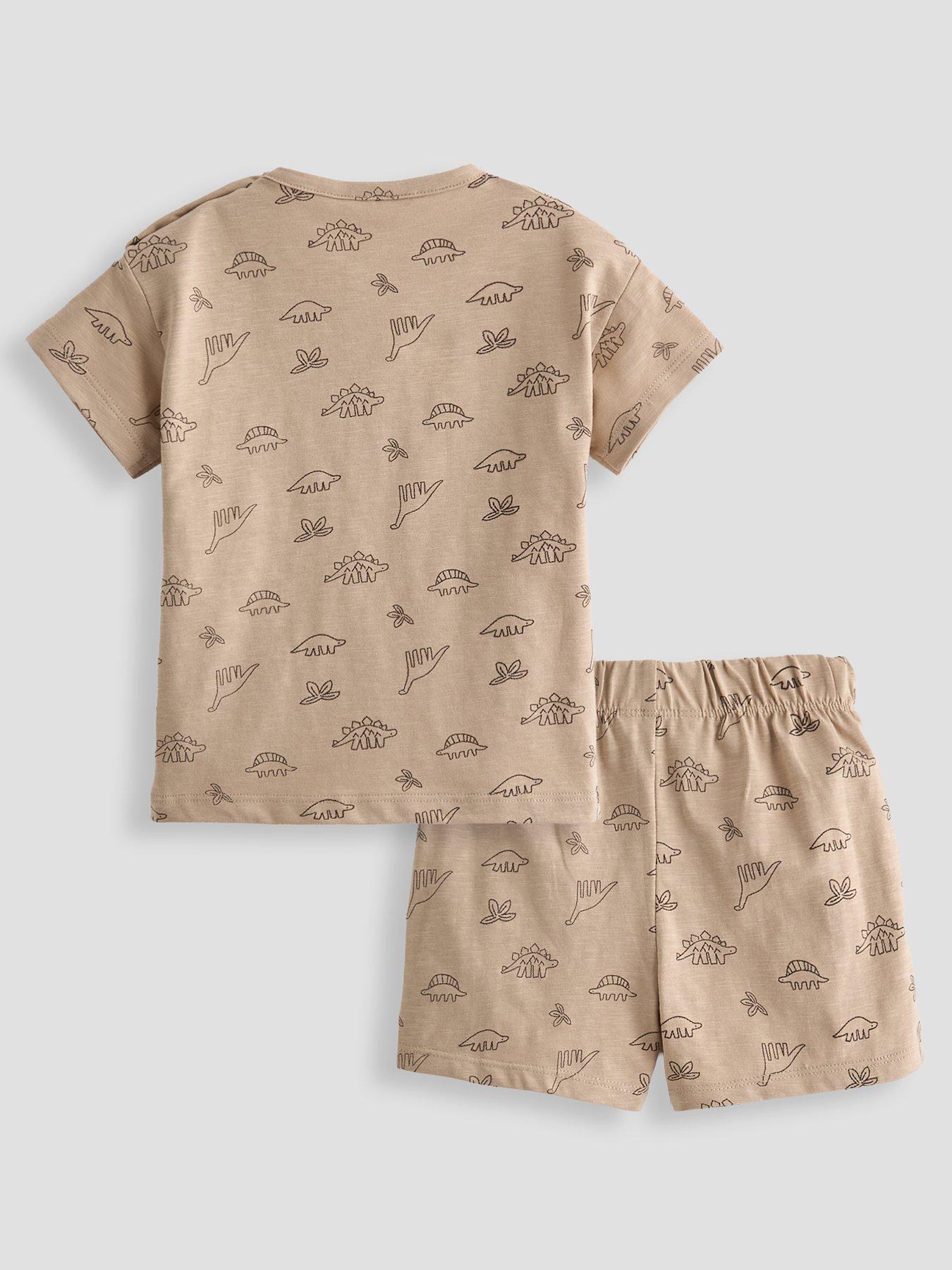 Image 2 of 5 of The Very Collection Baby Boy All Over Print Dino T-shirt Set - Brown