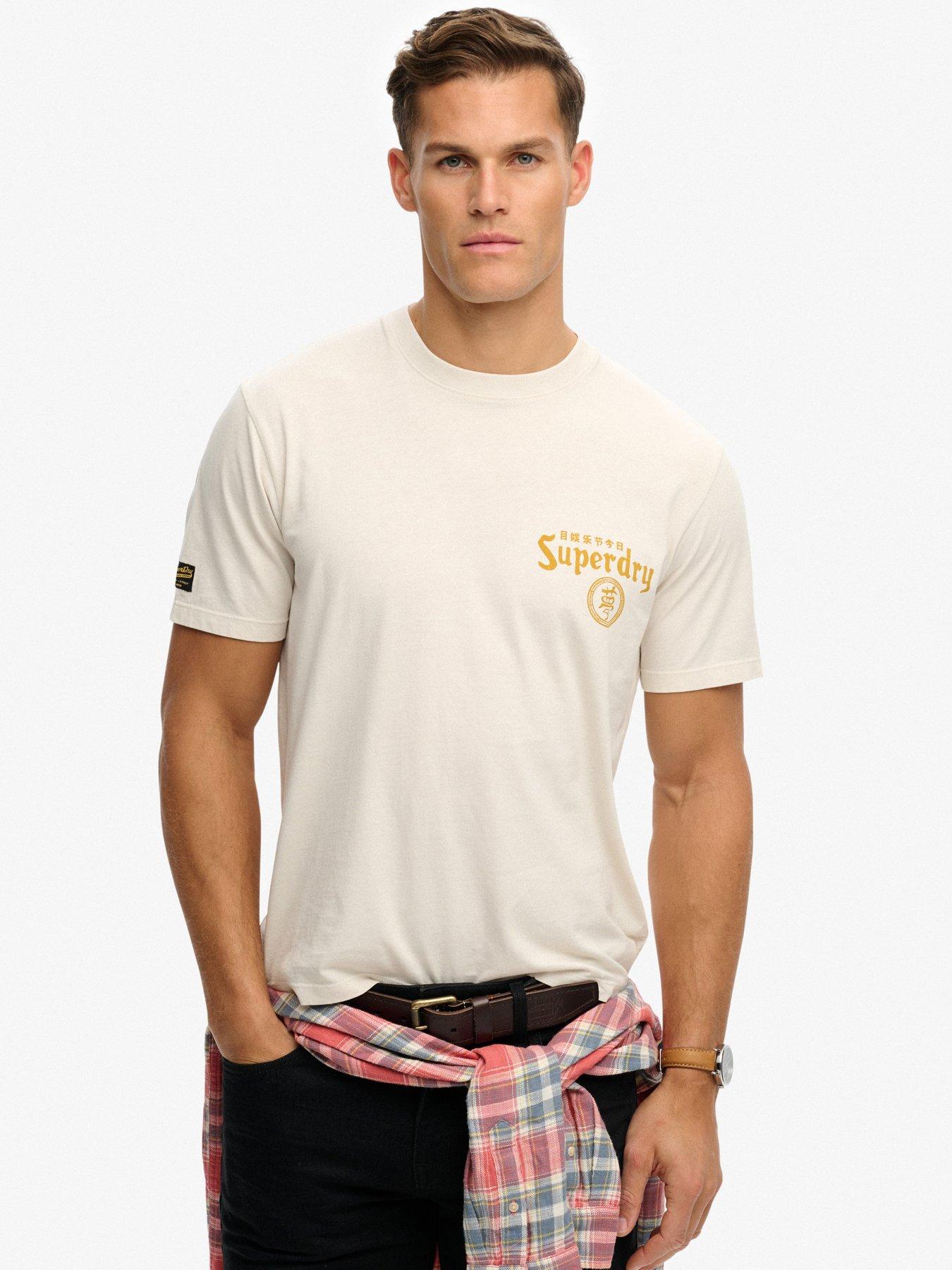Superdry Tokyo Narrative Loose Fit T-Shirt - Off White