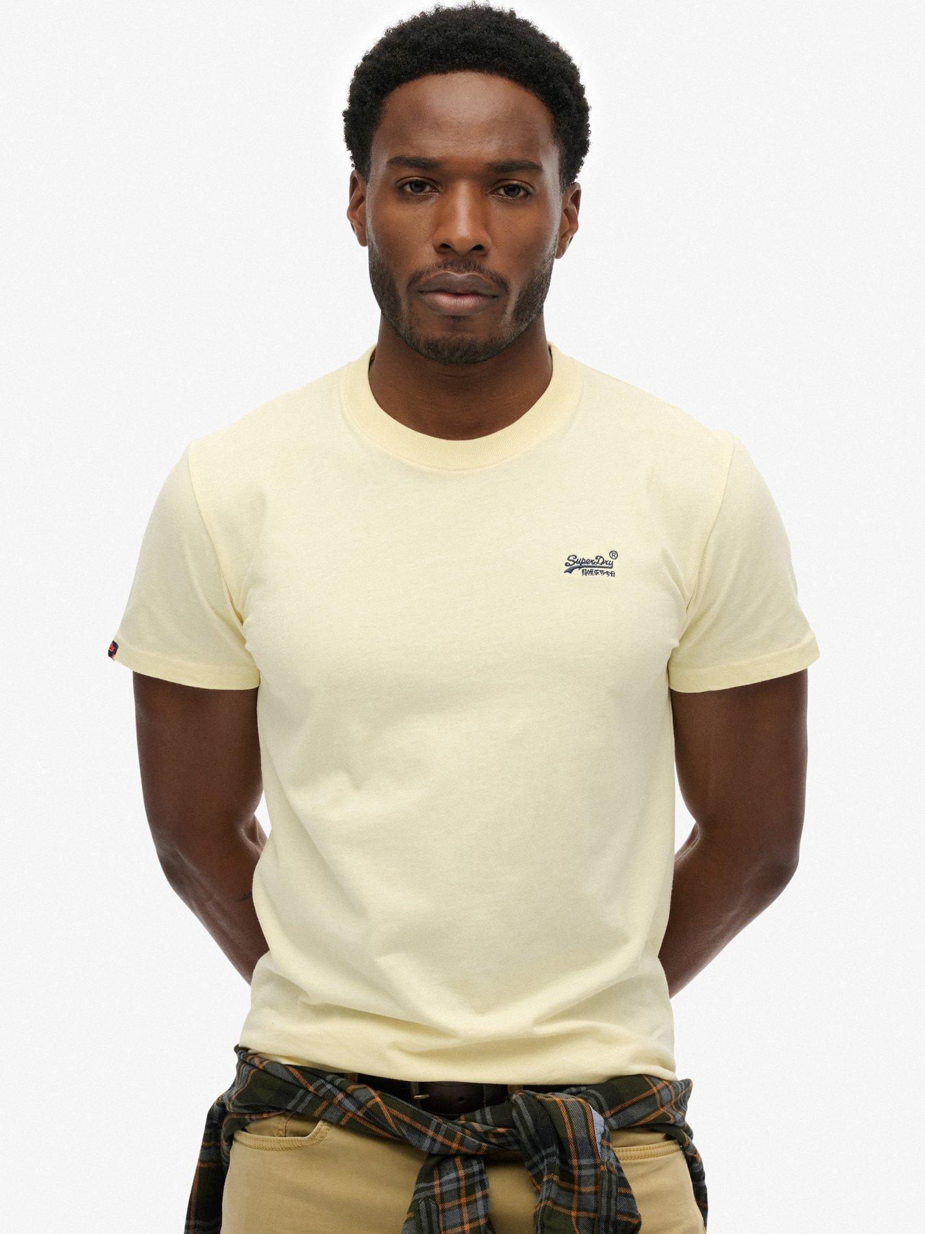Superdry Essential Logo T-Shirt, Yellow, Size Xl, Men