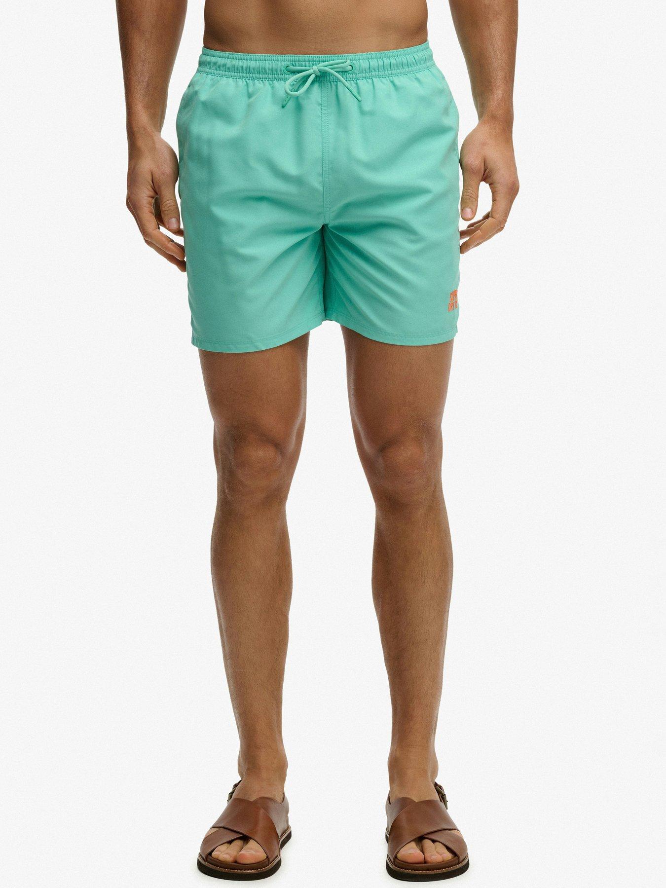 Superdry Essential 16" Swim Shorts, Green, Size S, Men
