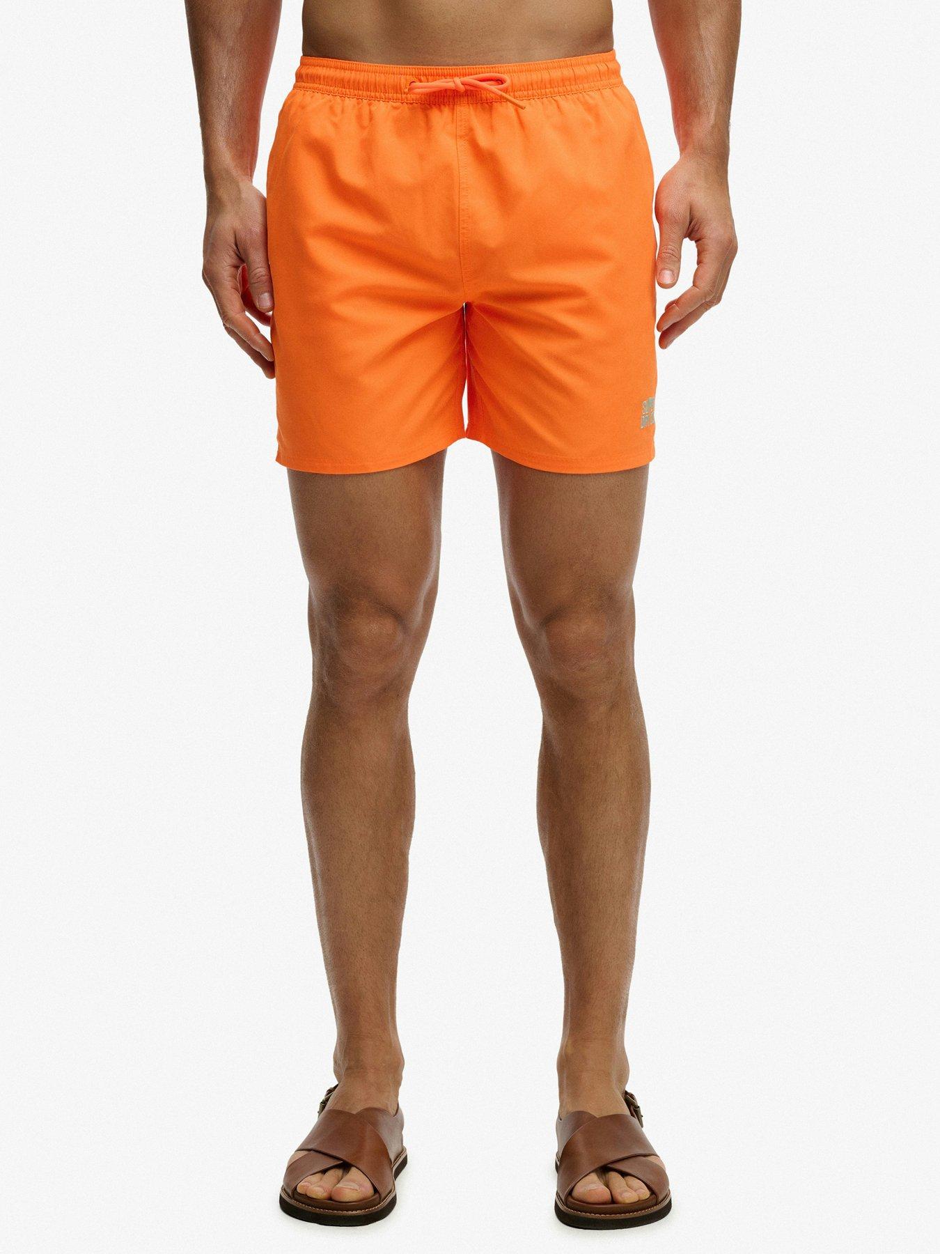Superdry Essential 16" Swim Shorts, Orange, Size S, Men